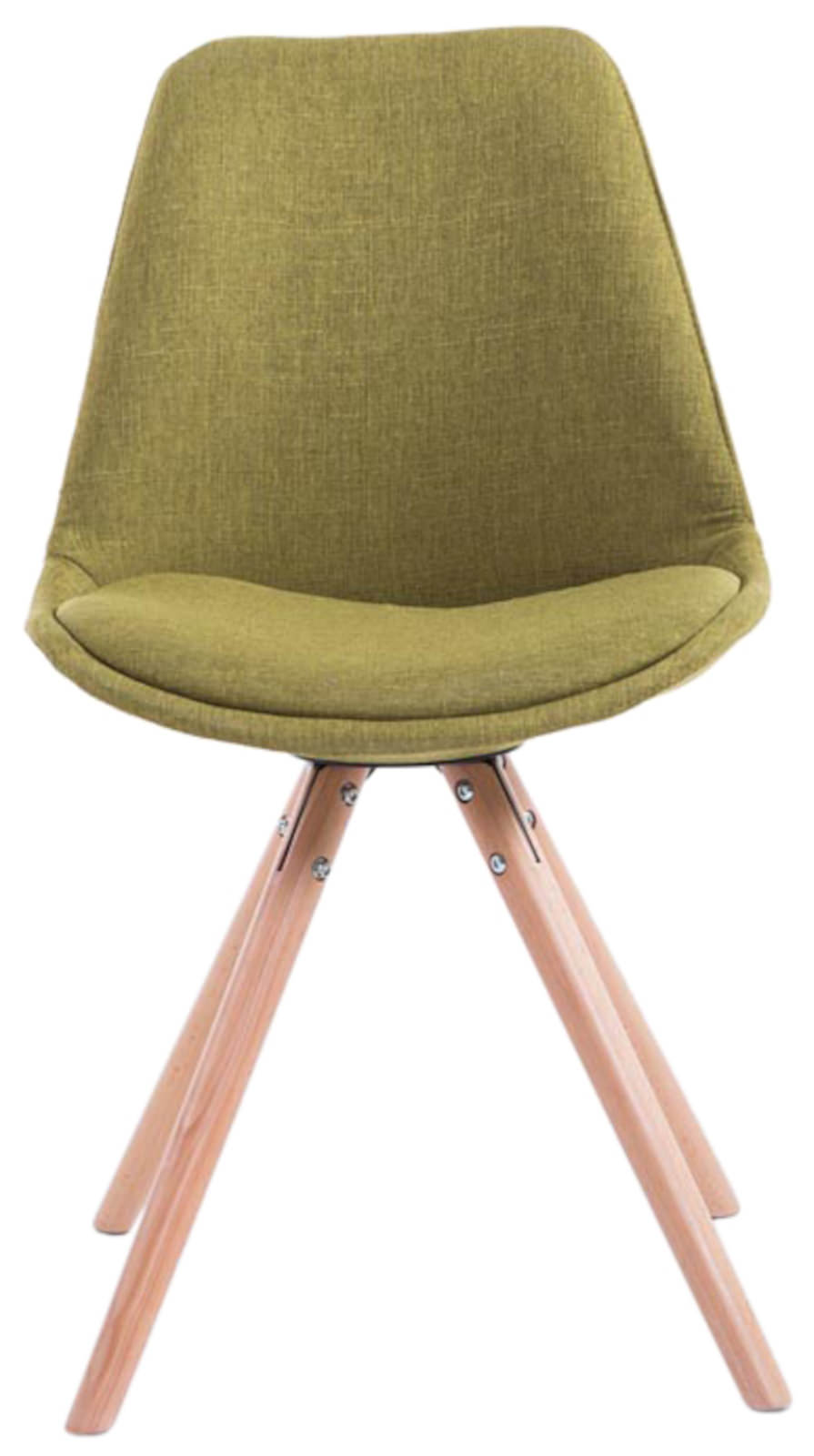Set van 4 eetkamerstoelen Toulouse stof rond