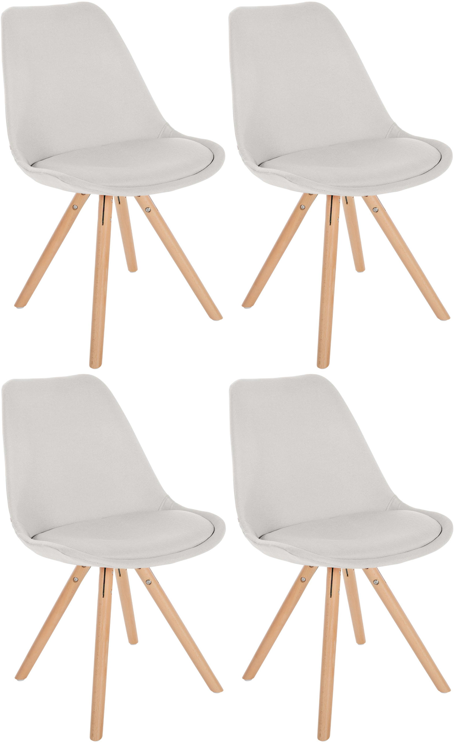 Set van 4 eetkamerstoelen Sofia Stof