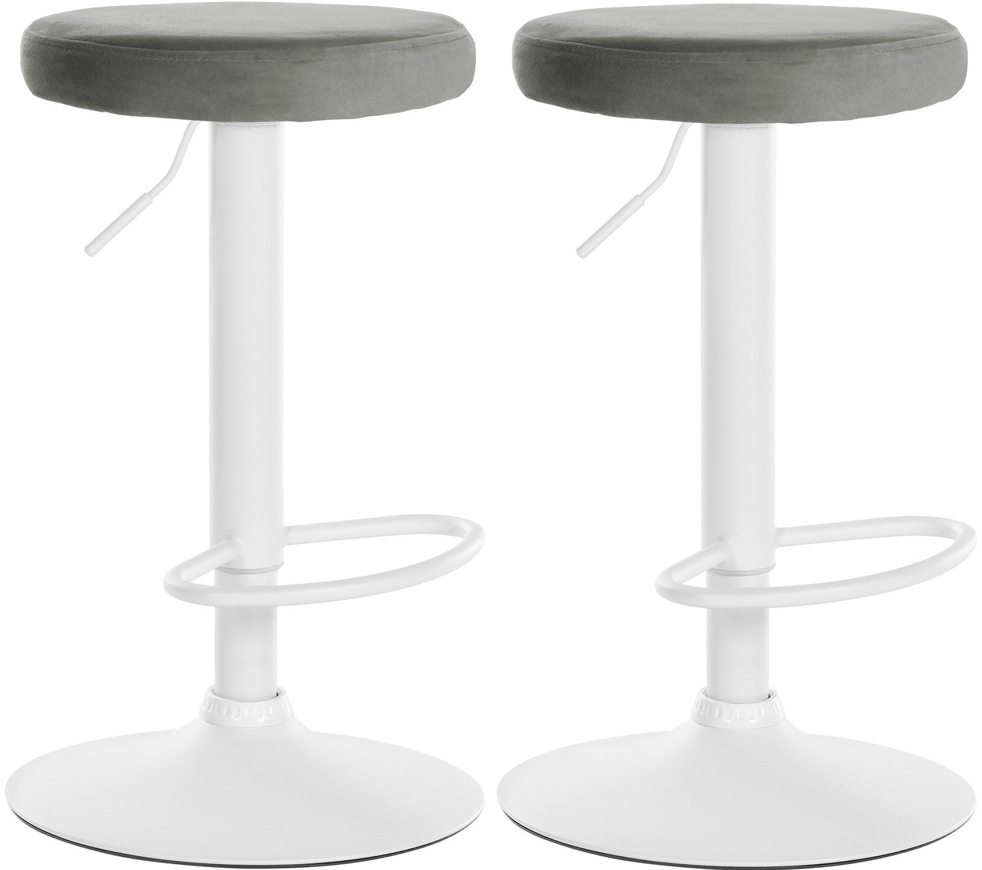 Set van 2 barkrukken Ponte fluweel