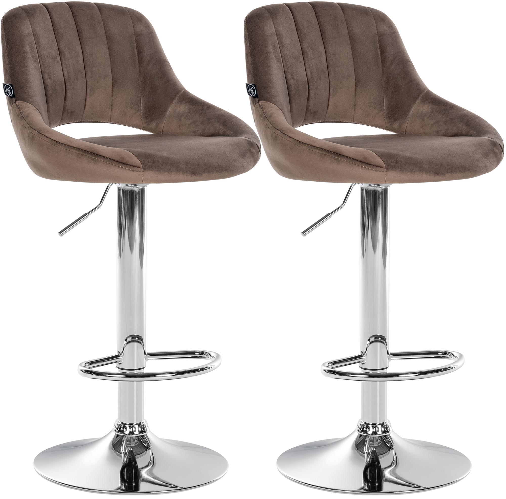 Set van 2 Barkrukken Milet Fluweel