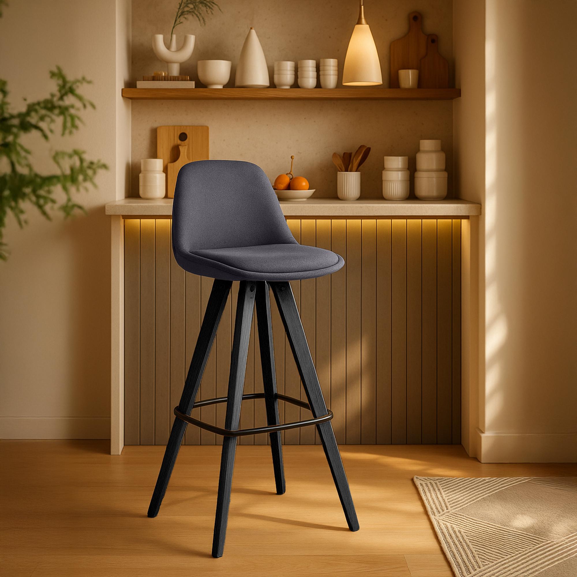 2er Set barkrukken Corbin stof Square
