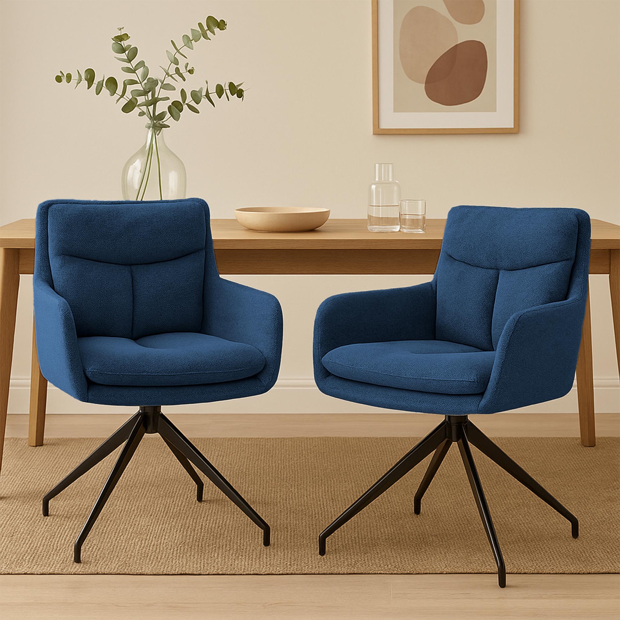 Set van 2 eetkamerstoelen Somers stof