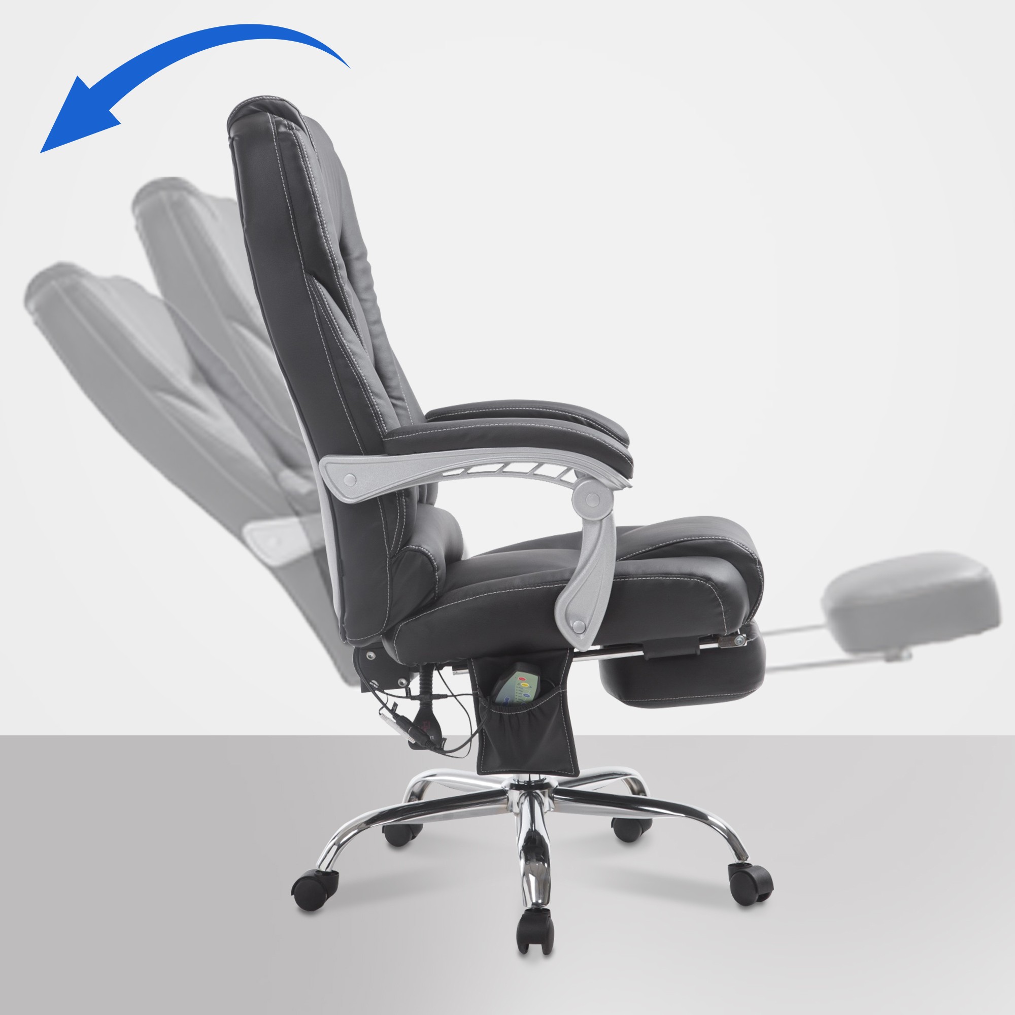 Pacific bureaustoel met massagefunctie V2 kunstleer