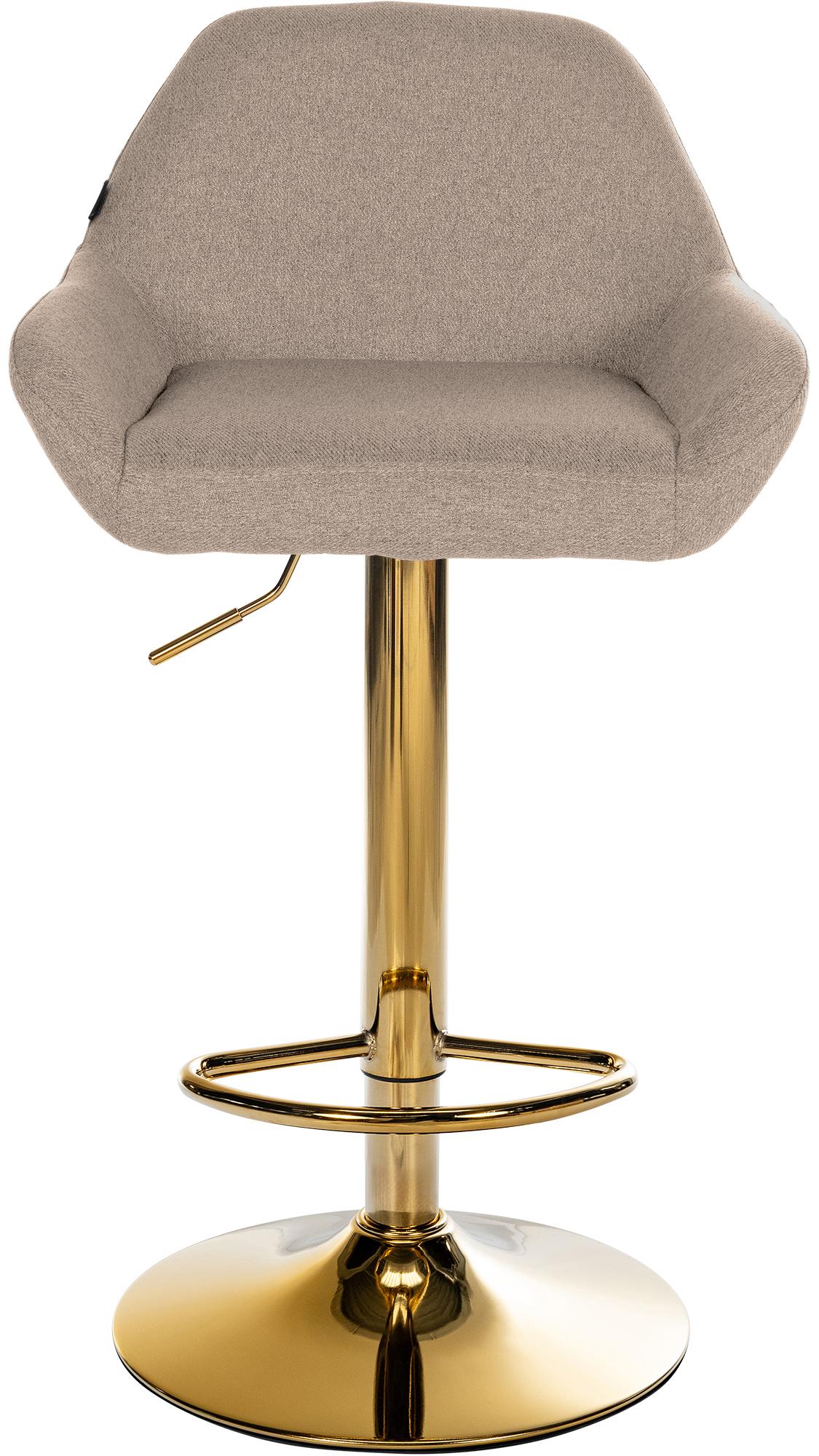 Set van 2 barkrukken Braga Gold stof