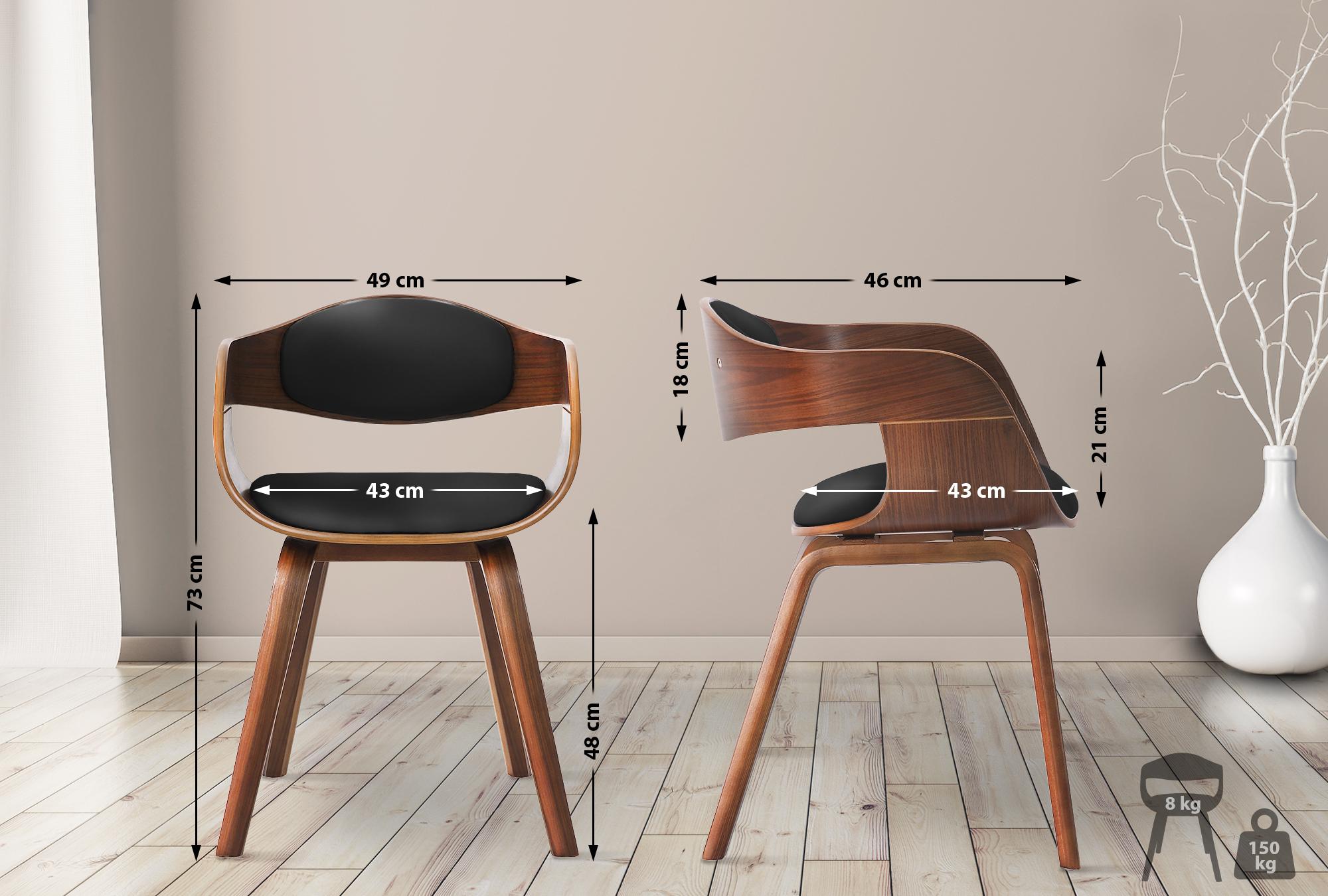 Set van 2 Kingston Stoelen Kunstleer