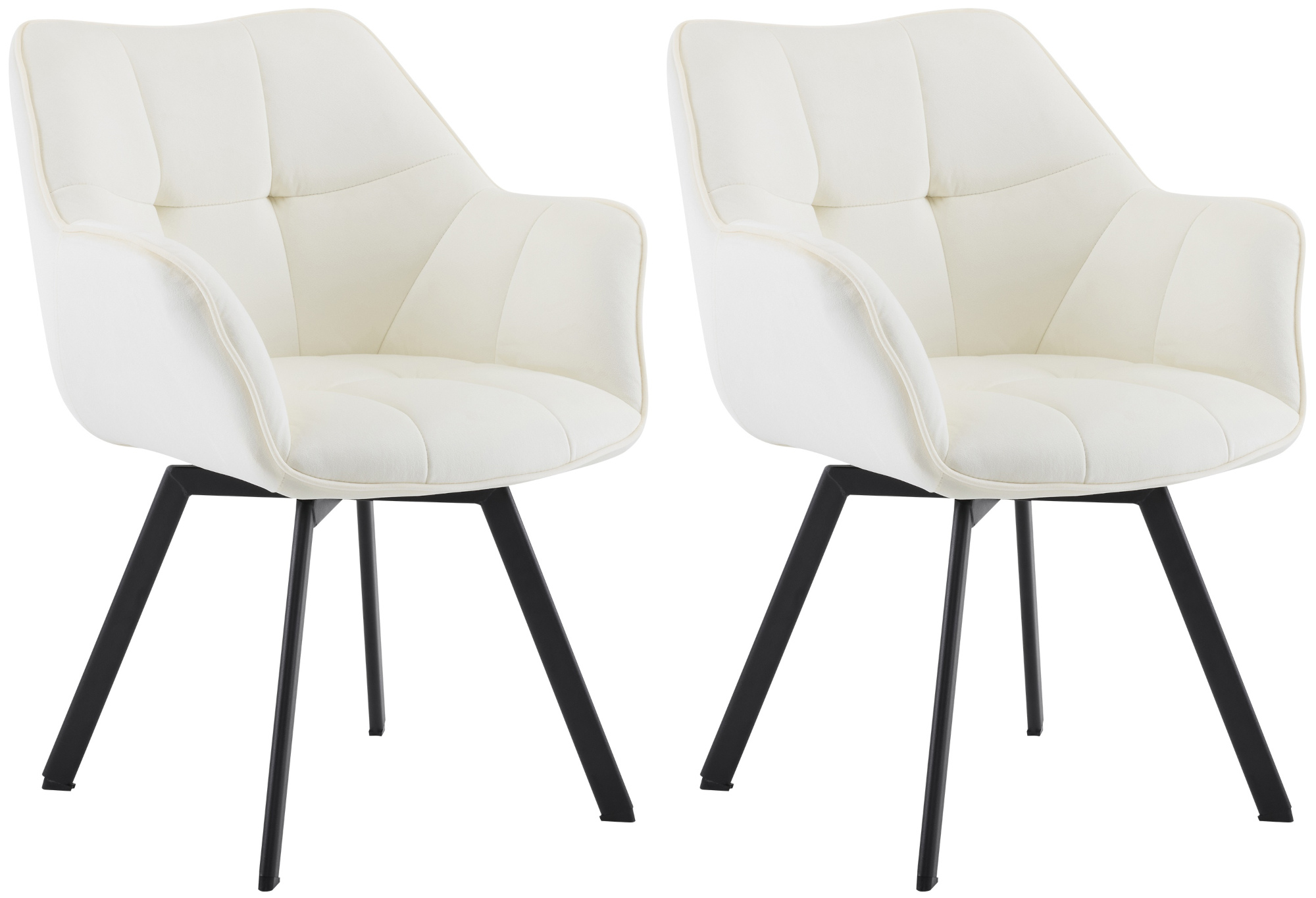 Set van 2 eetkamerstoelen Jordi fluweel