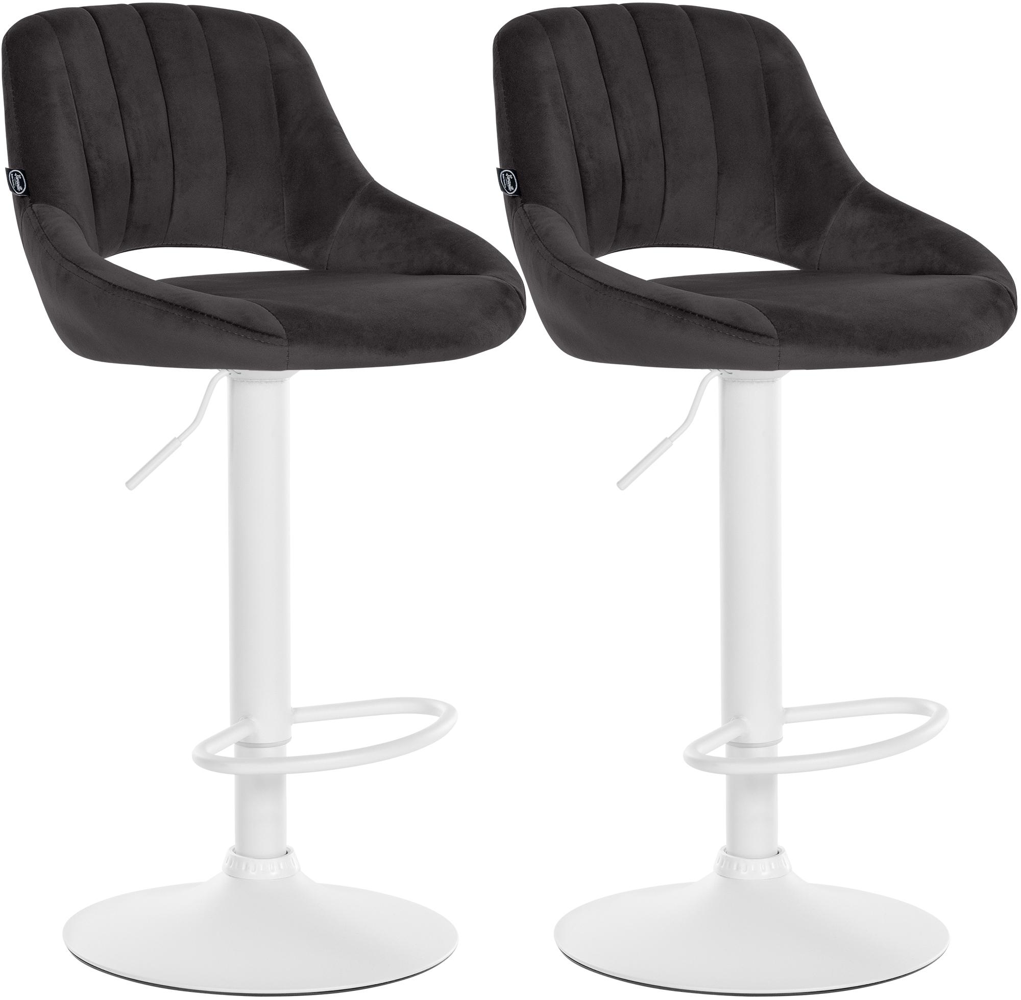 Set van 2 Barkrukken Milet Fluweel