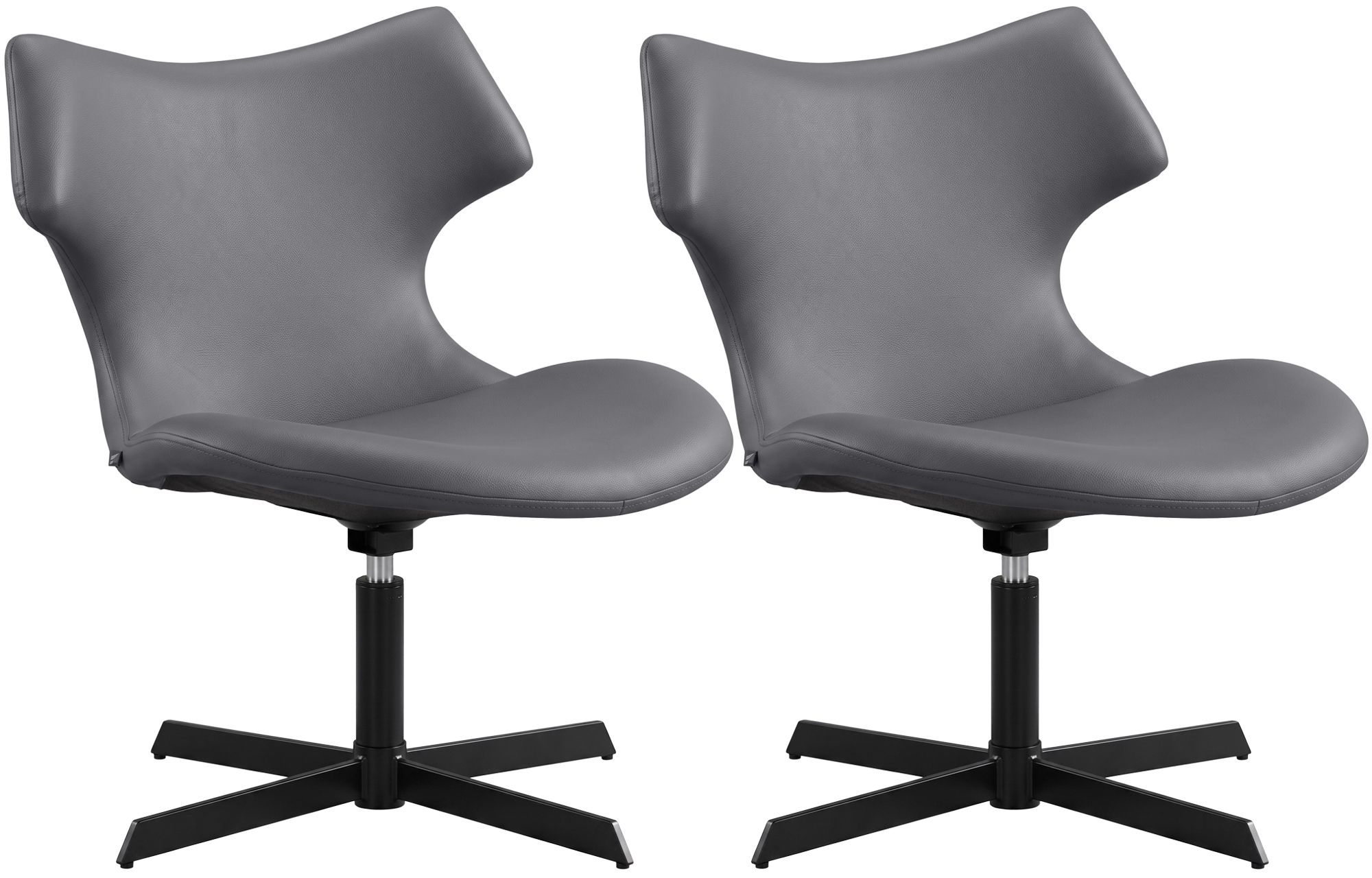 Set van 2 loungestoelen Welland - lederlook