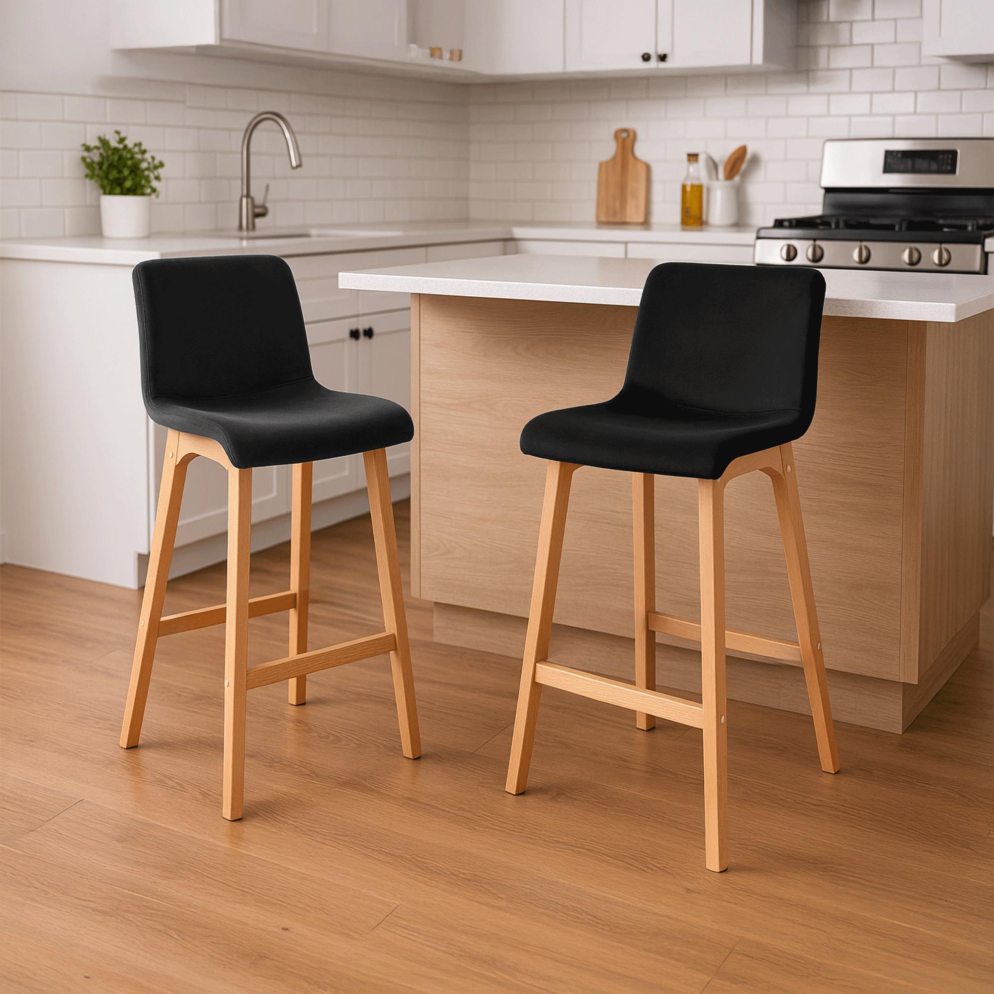 Barkruk Hover Fluweel Vierpoots frame Natura