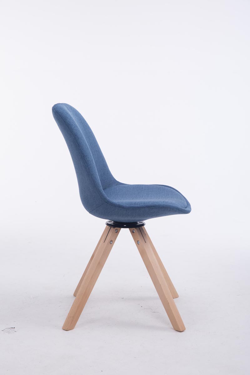 Eetkamerstoel Troyes vierkant frame Stof