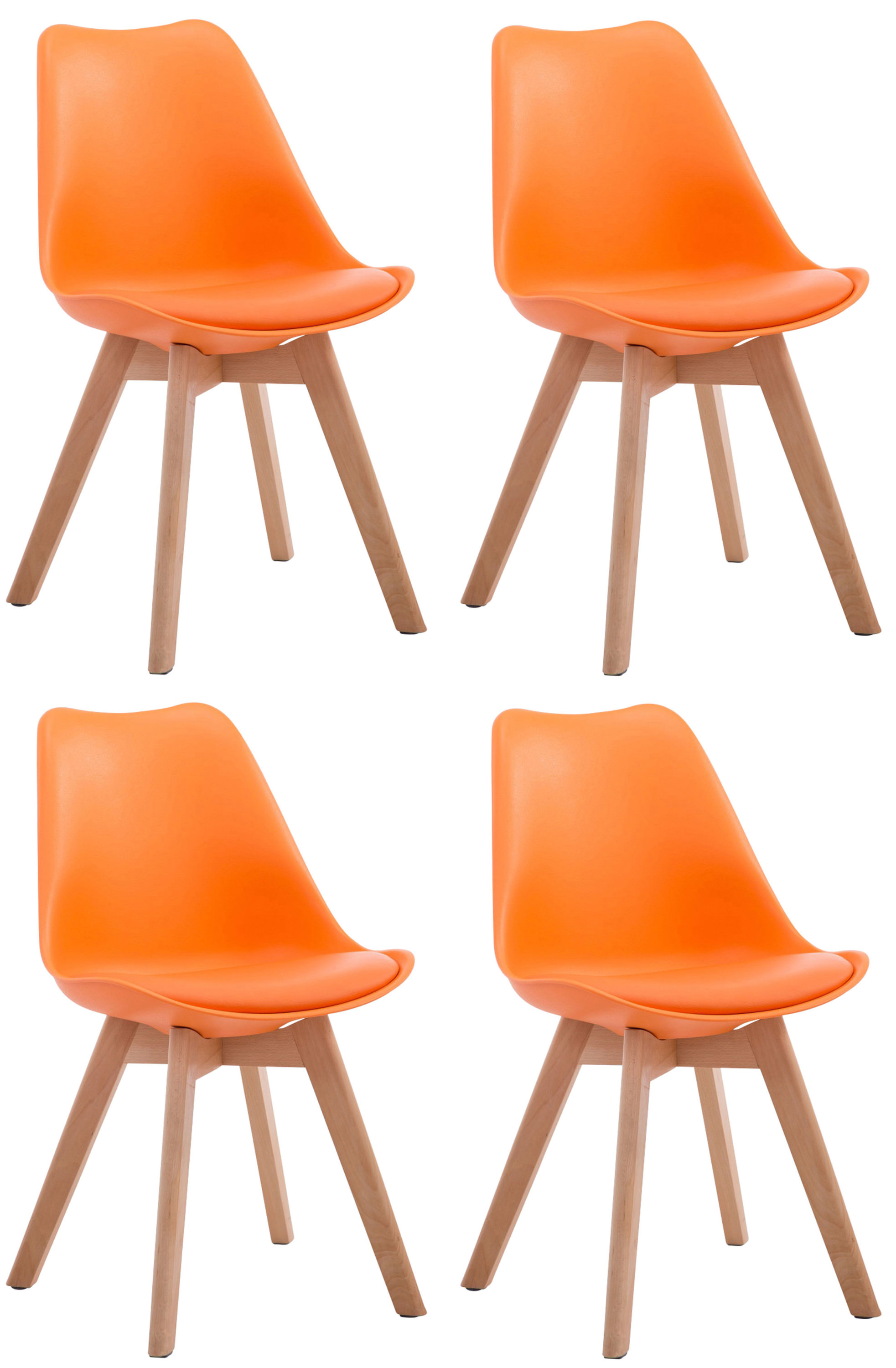 Set van 4 Eetkamerstoelen Borneo - Kunstleer