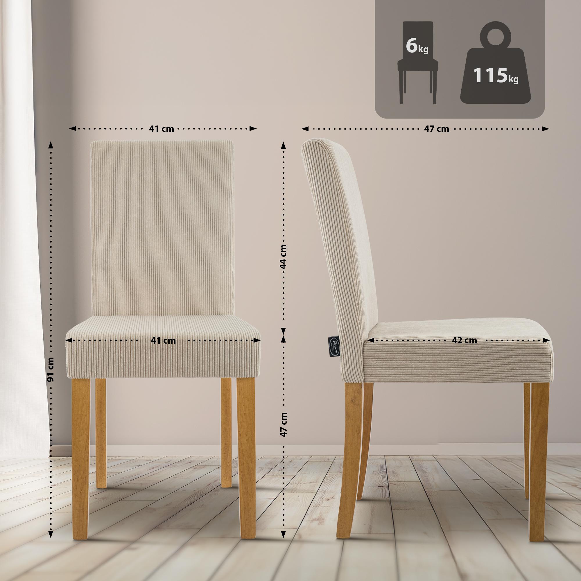 Set van 2 eetkamerstoelen Ina Cord