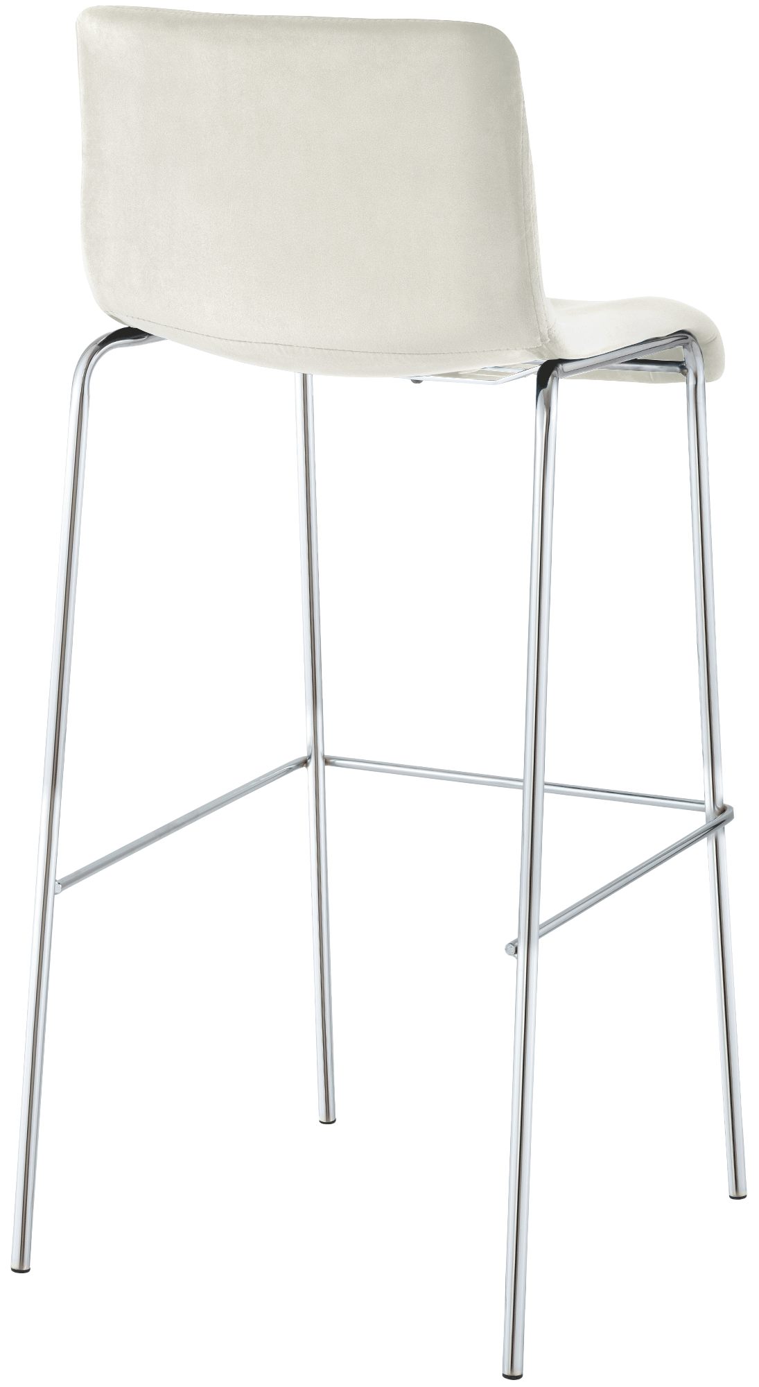 Barkruk Hover Fluweel Vierpoots frame Chroom