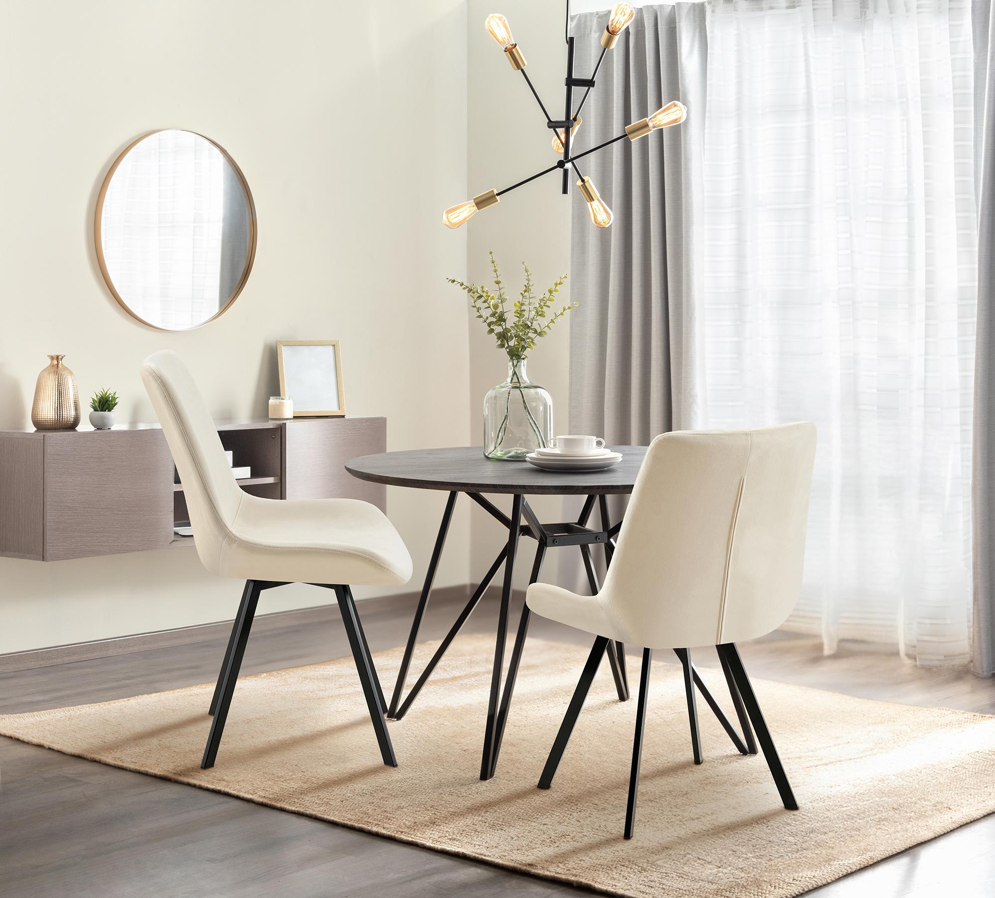 Set van 2 eetkamerstoelen Lewes fluweel
