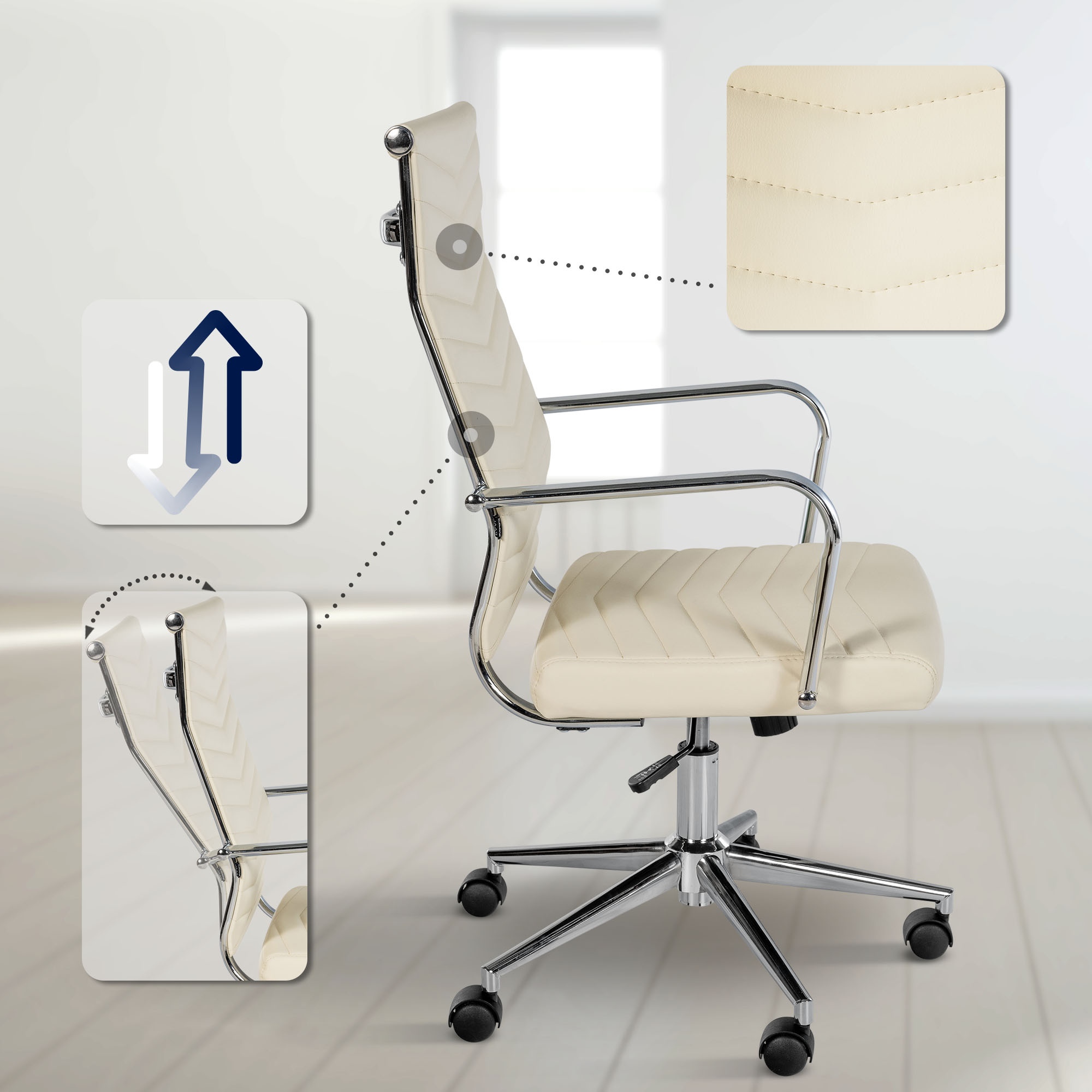 Bureaustoel Canby kunstleer