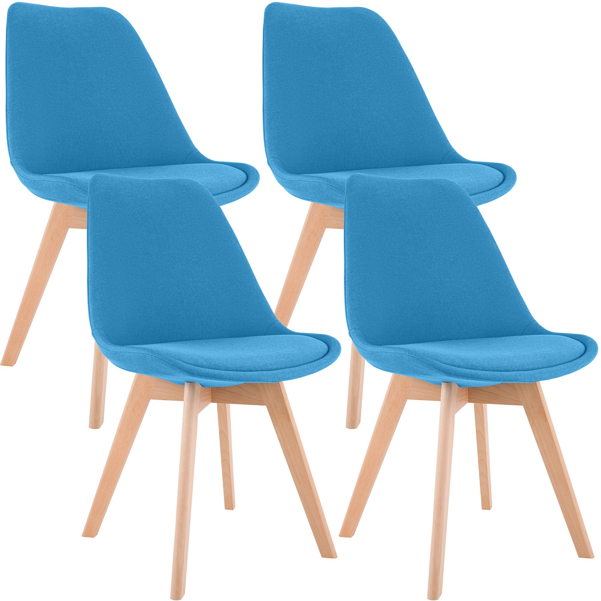 4-delige set Linares eetkamerstoelen