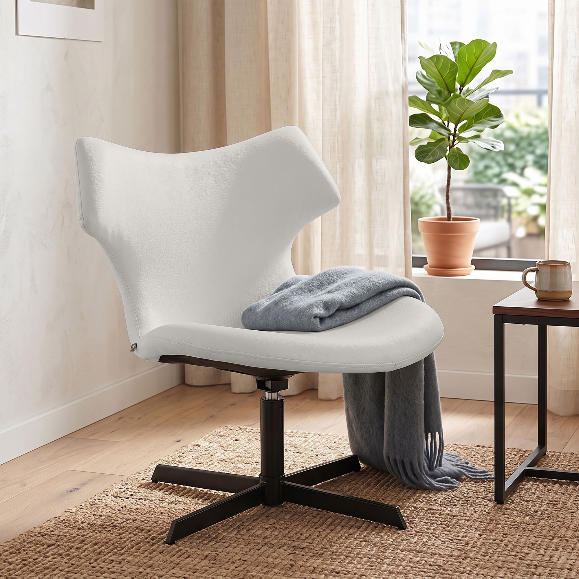 Set van 2 loungestoelen Welland - lederlook
