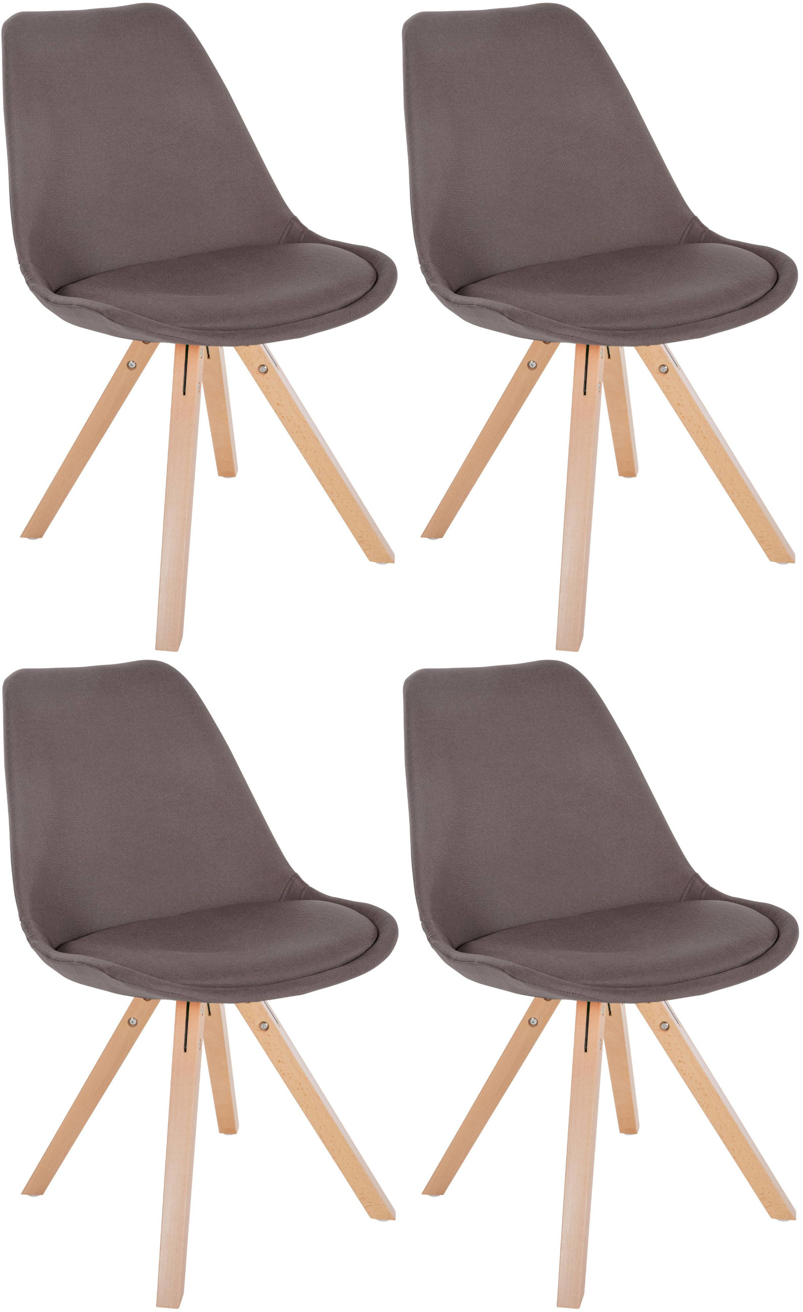 Set van 4 eetkamerstoelen Sofia Stof