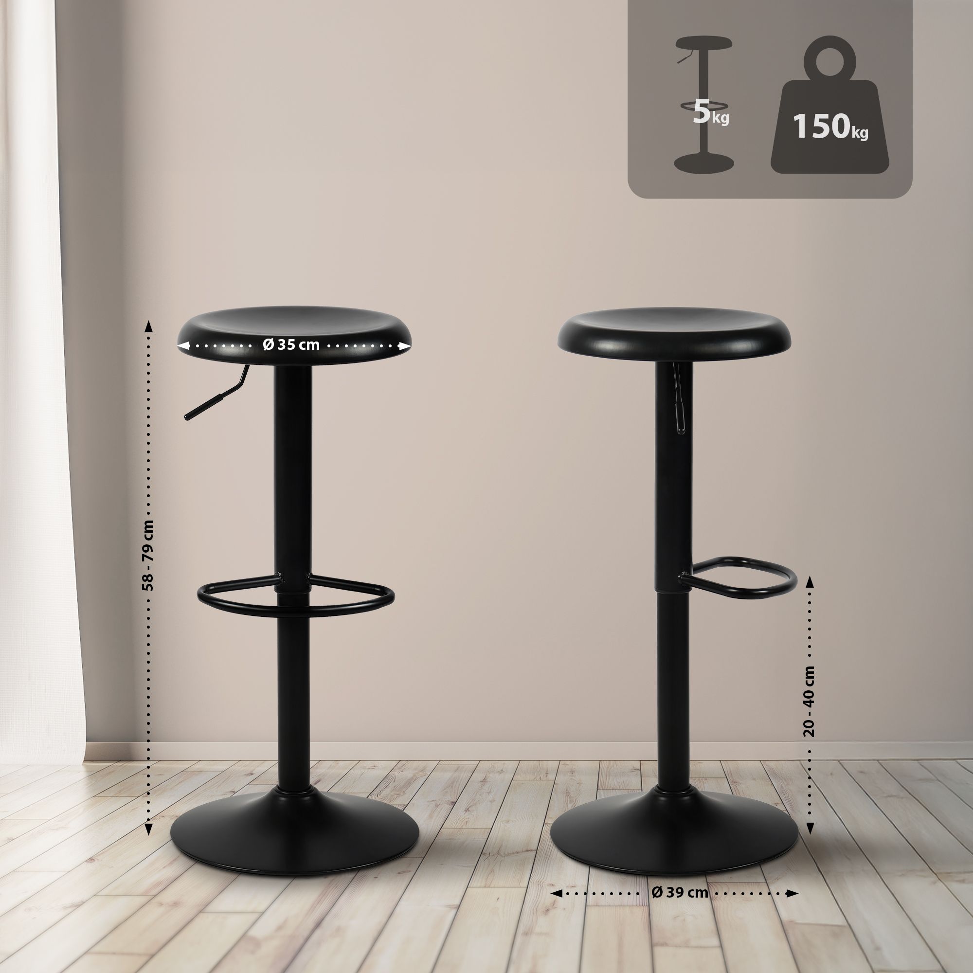 Set van 2 Barkrukken Williston