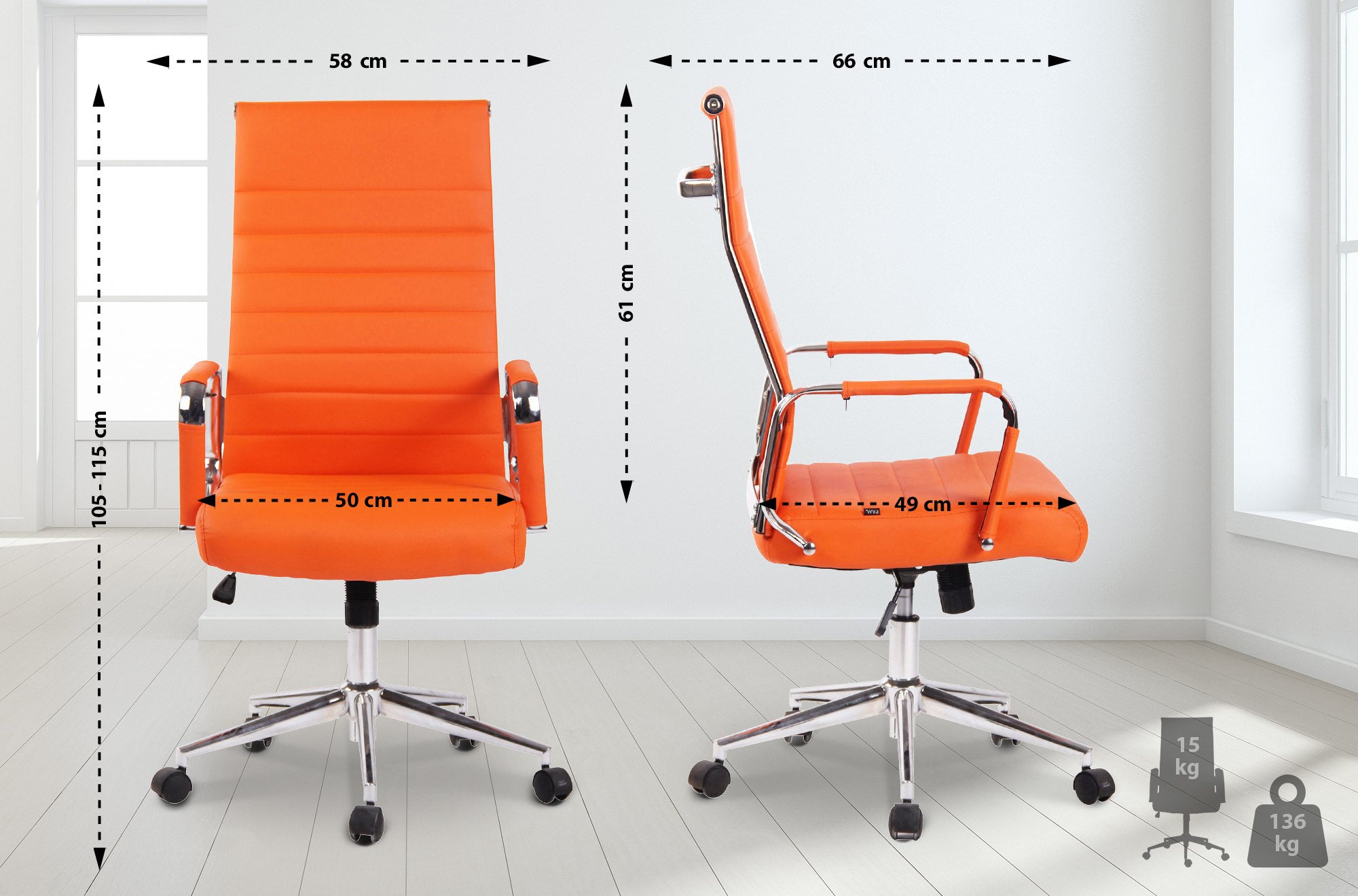 Bureaustoel Columbus Kunstleer