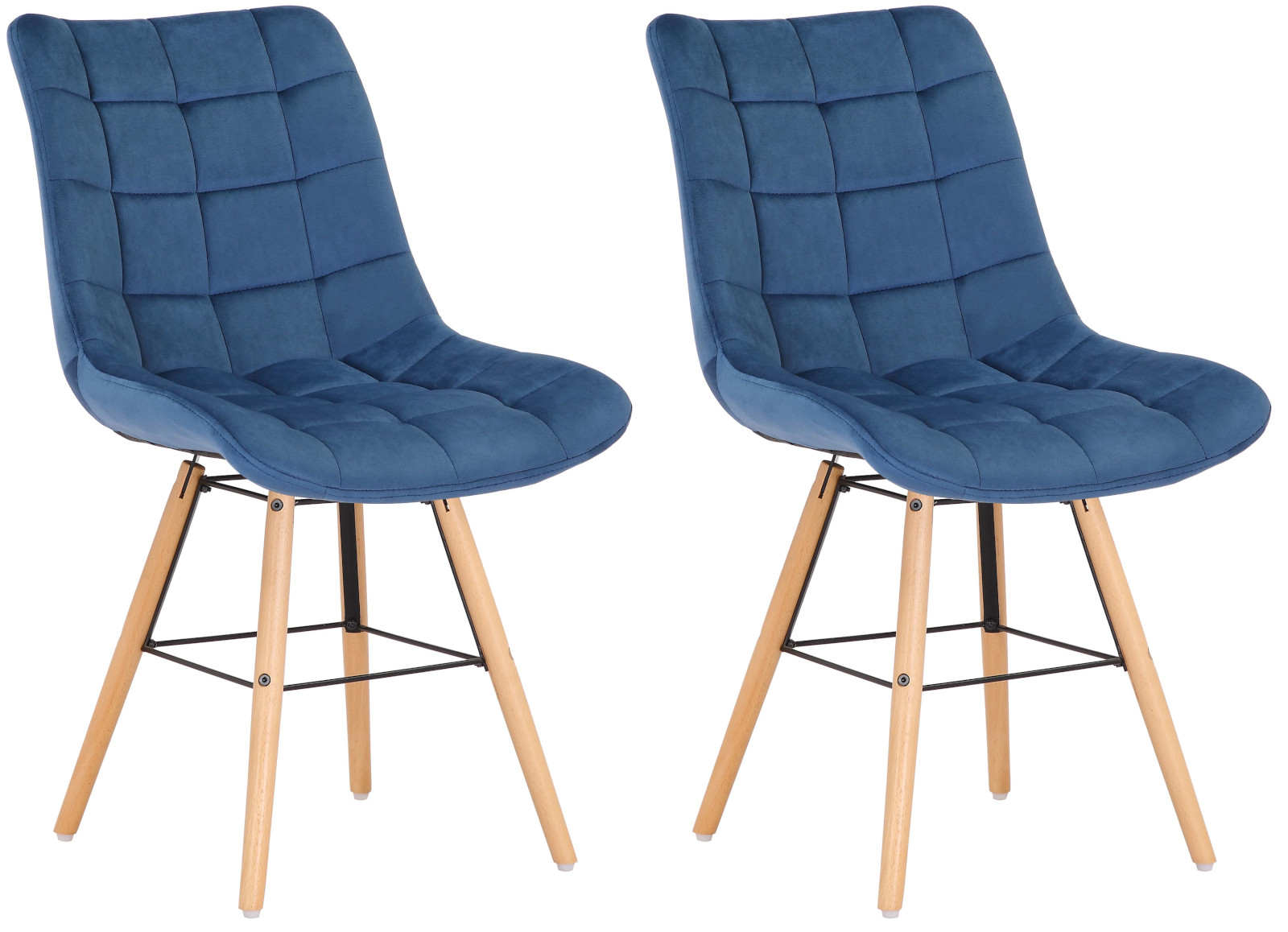 Set van 2 eetkamerstoelen Leni Fluweel