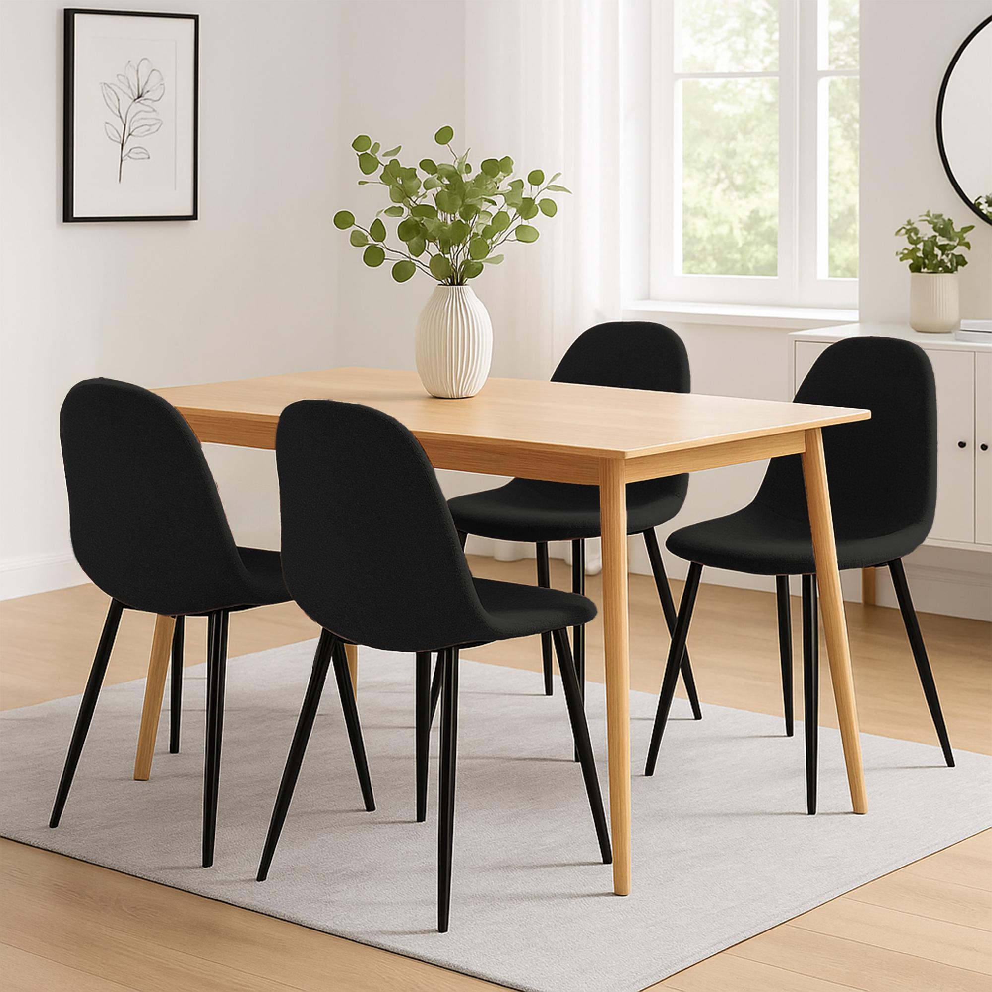 4-delige set eetkamerstoelen Napier