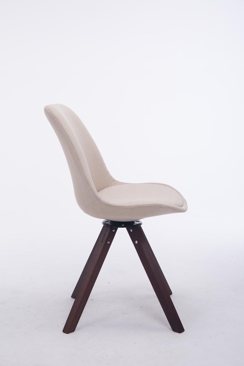 Eetkamerstoel Troyes vierkant frame Stof