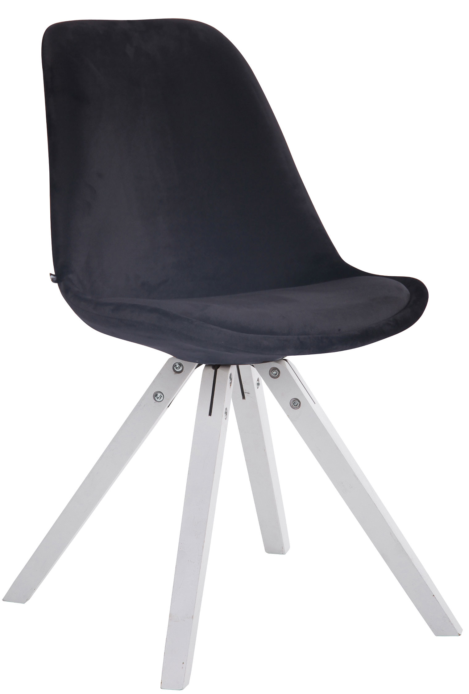 Set van 4 Stoelen Toulouse Vierkant frame - Fluweel