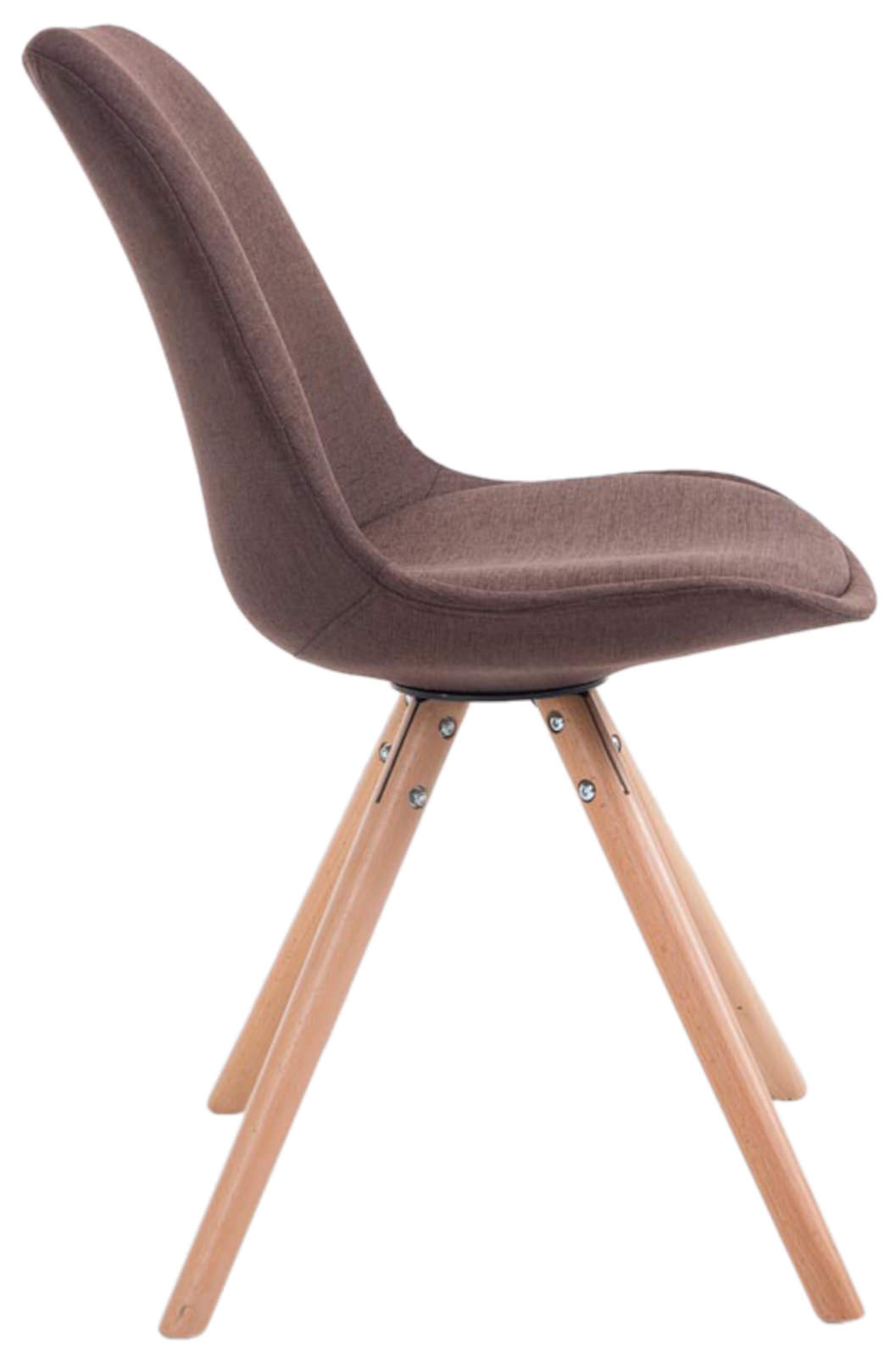 Set van 4 eetkamerstoelen Toulouse stof rond