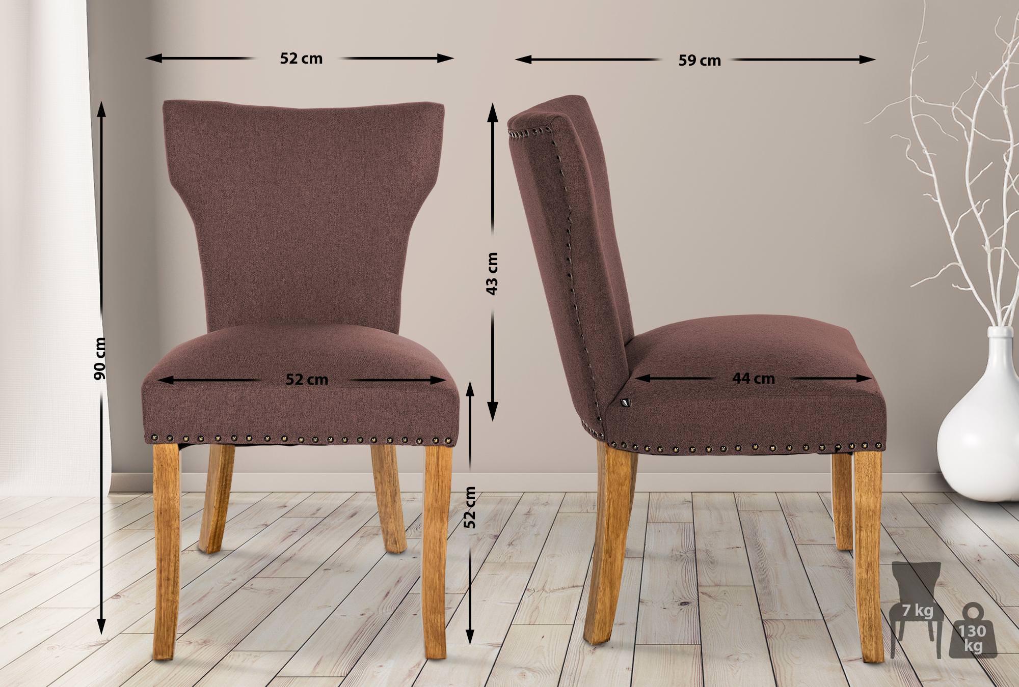 Set van 2 eetkamerstoelen Zadar stof