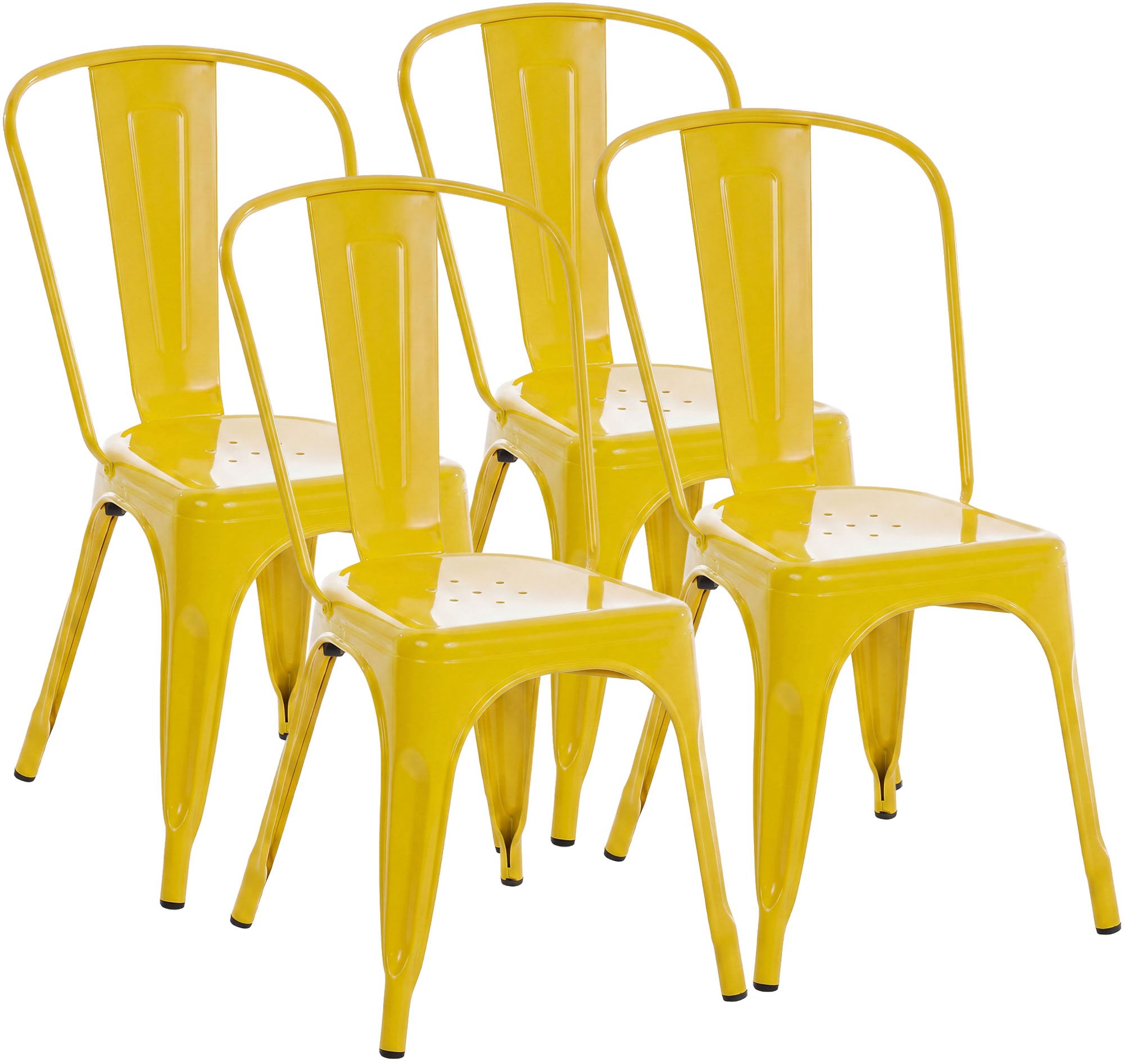 Set van 4 stapelstoelen Benedikt