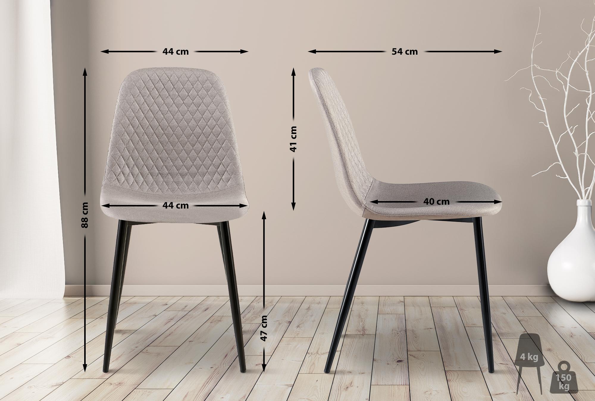 Set van 4 eetkamerstoelen Giverny