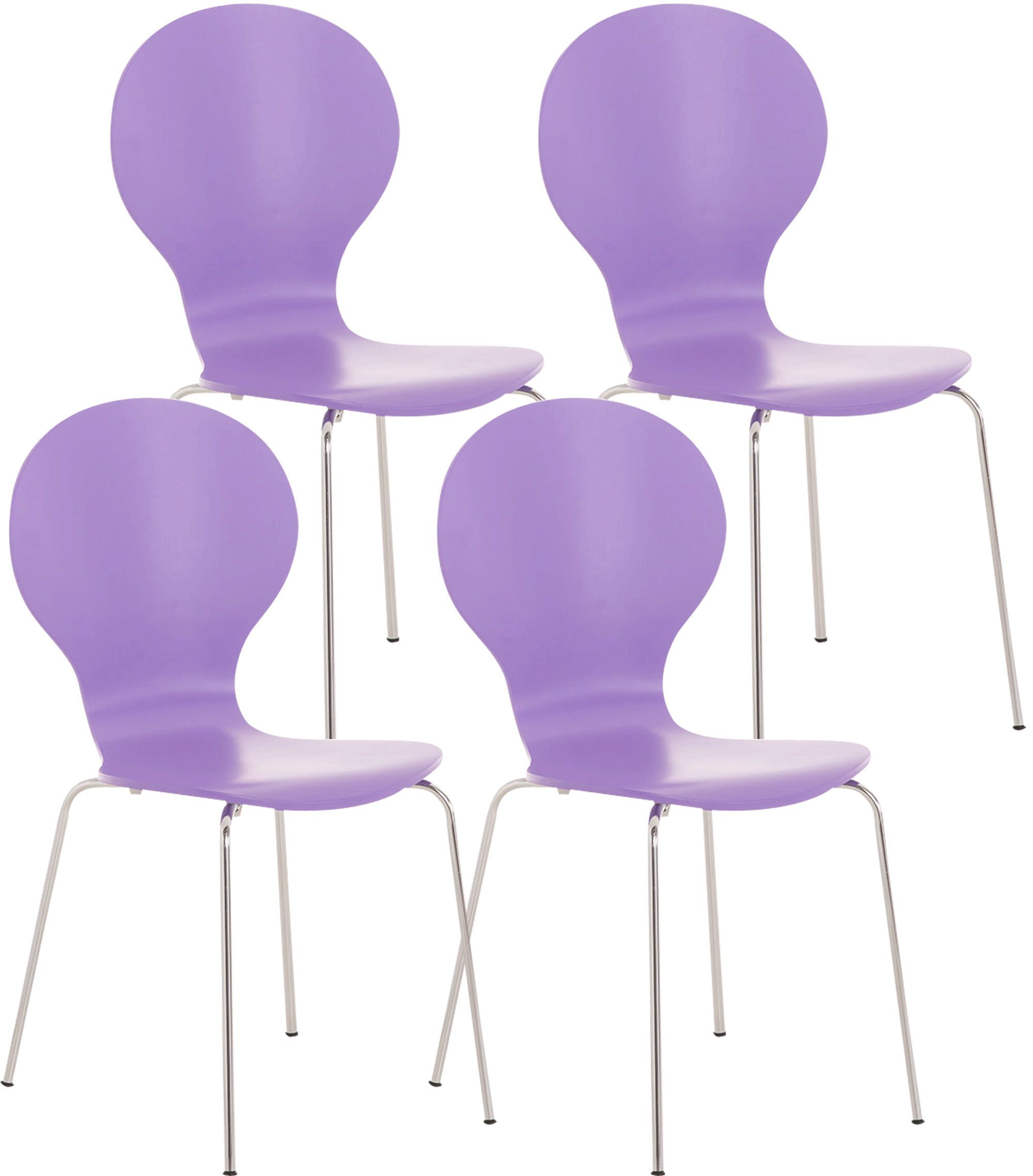 Set van 4 stapelstoelen Diego