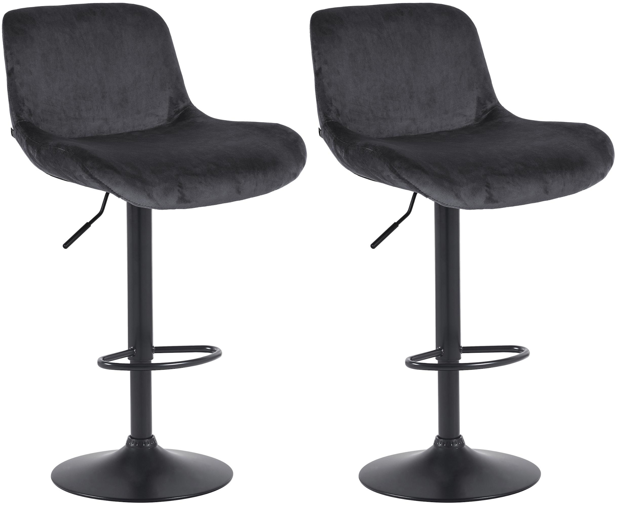 Set van 2 barkrukken Solon zwart