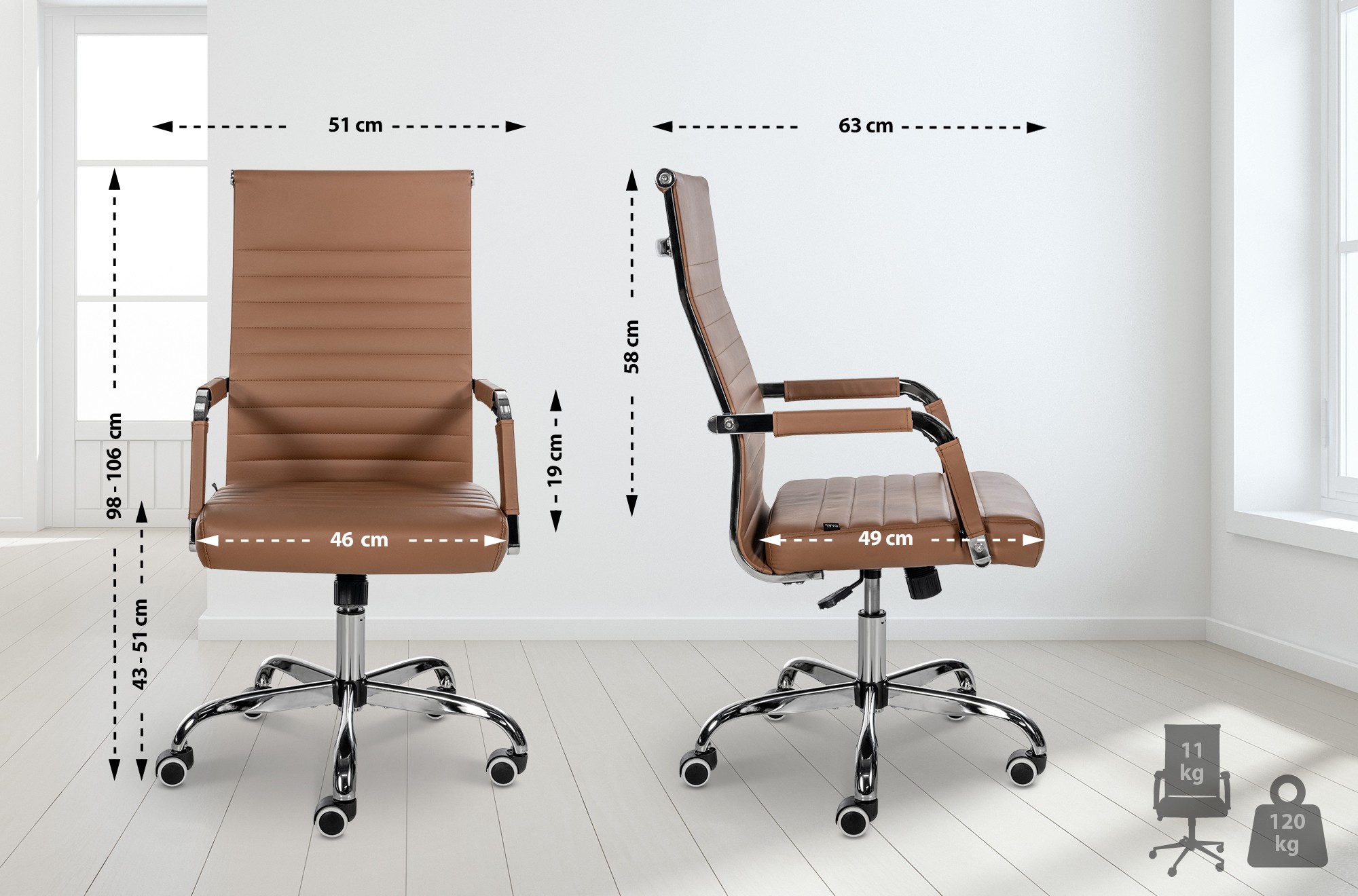 Bureaustoel Amadora kunstleer