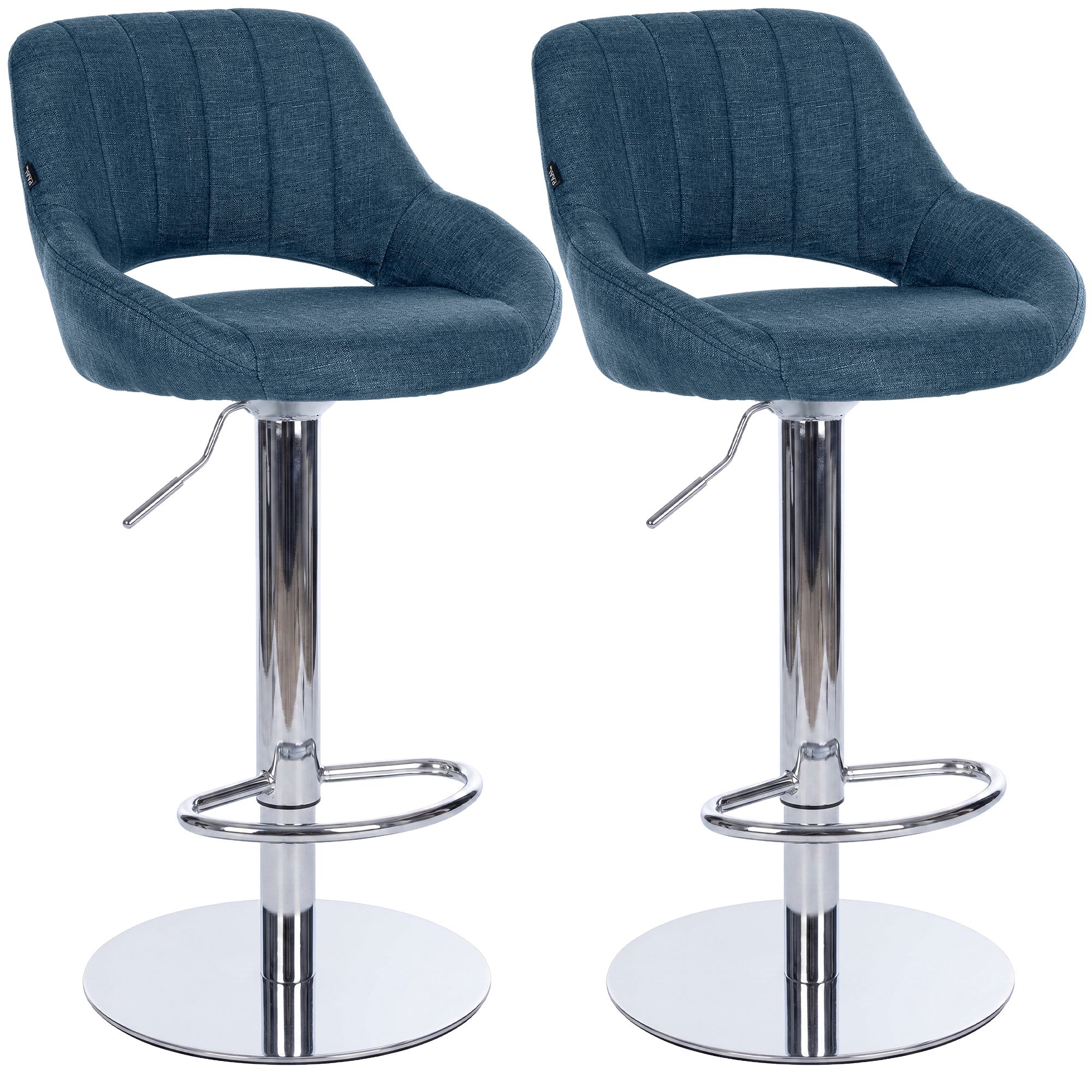 Set van 2 barkrukken Milet chroom met extra zware voet