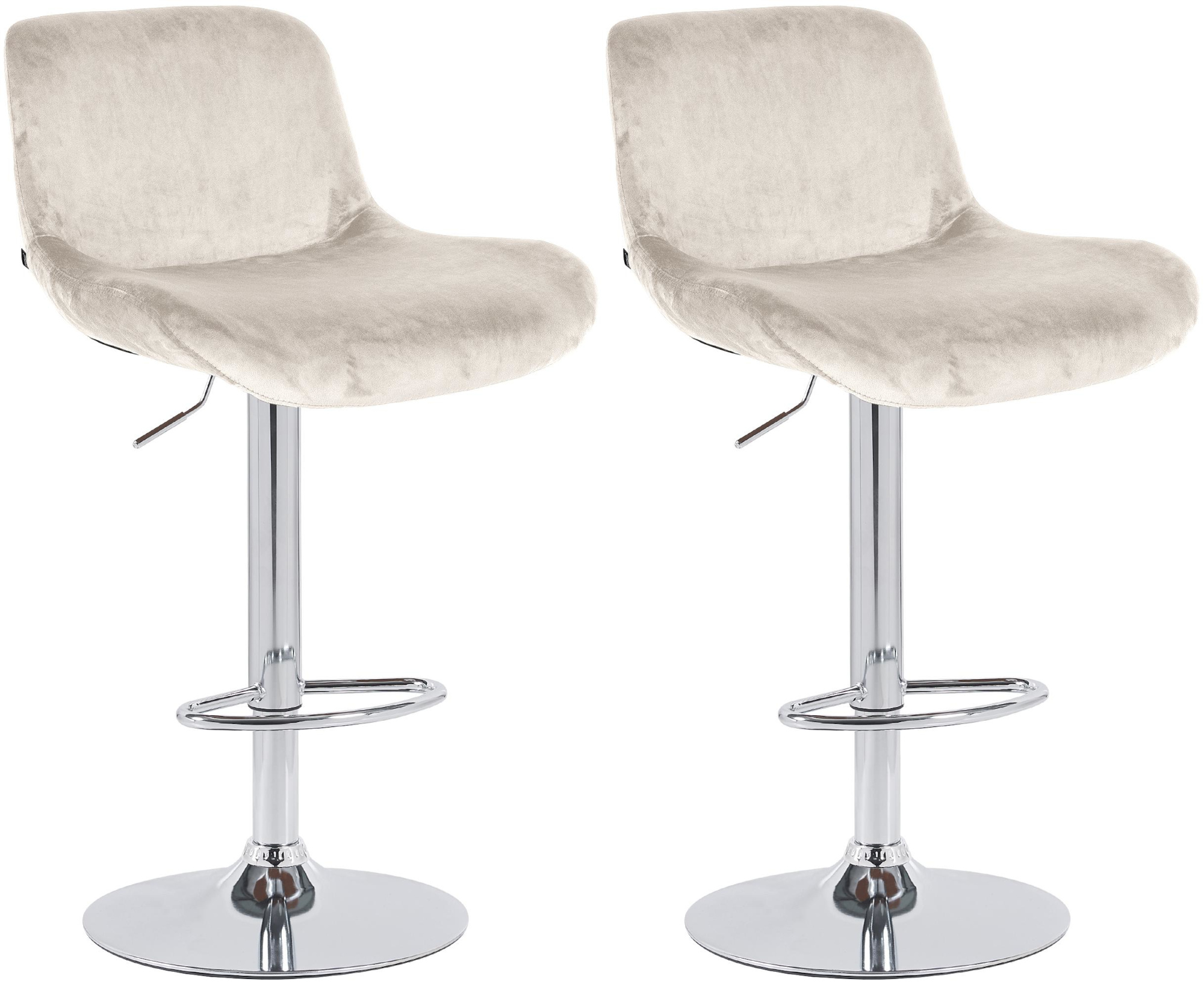 Set van 2 barkrukken Solon chroom