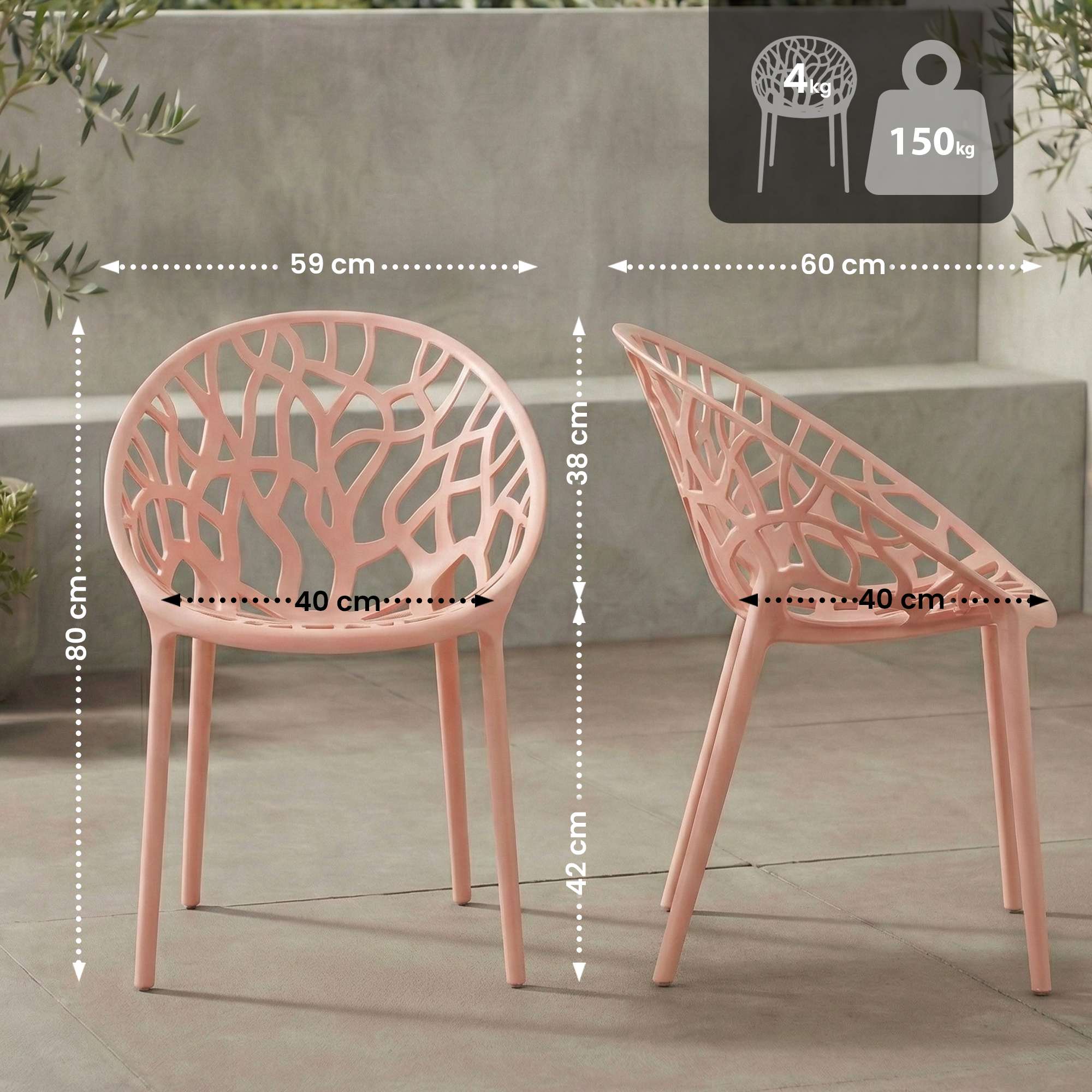 2-delige set tuinstoelen Hope