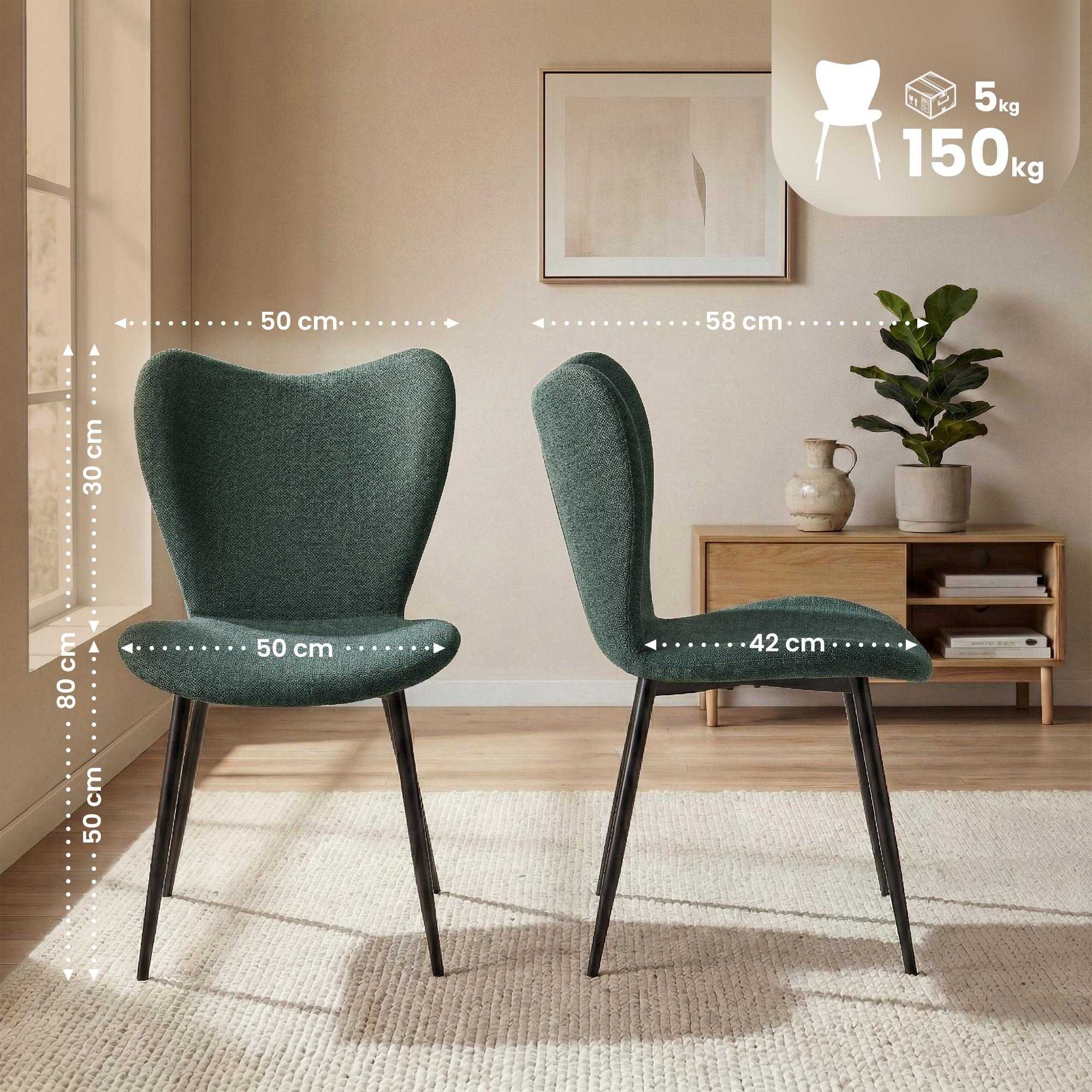 2-delige set eetkamerstoelen Maika