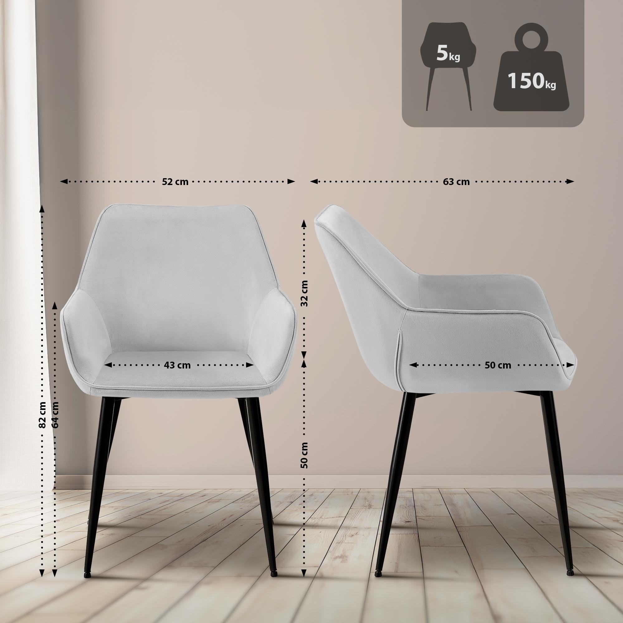 Set van 2 eetkamerstoelen Luena