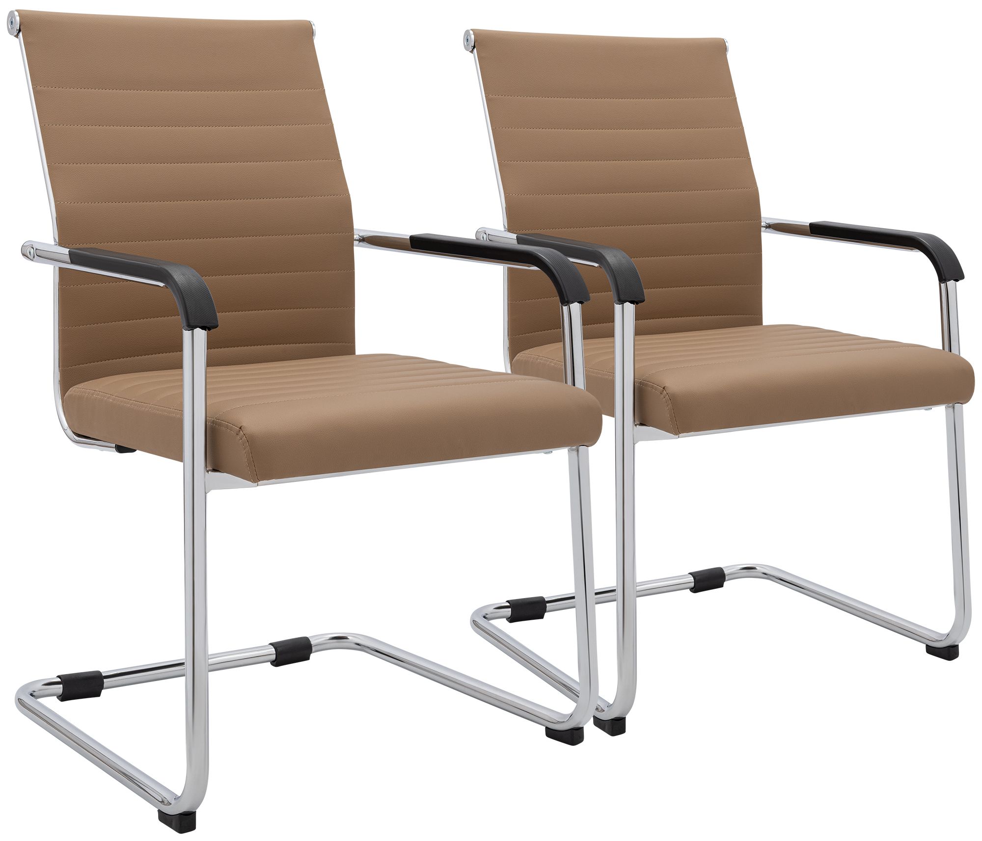 Set van 2 eetkamerstoelen Hakon lederlook