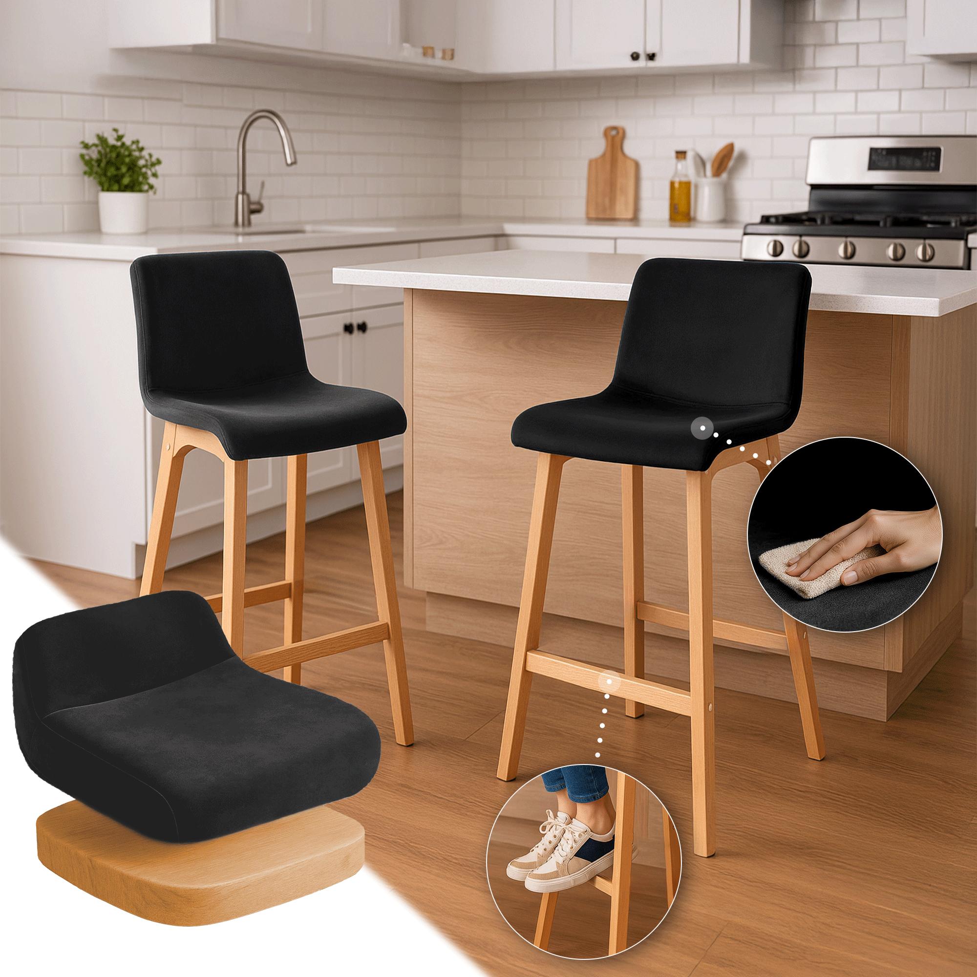 Barkruk Hover Fluweel Vierpoots frame Natura