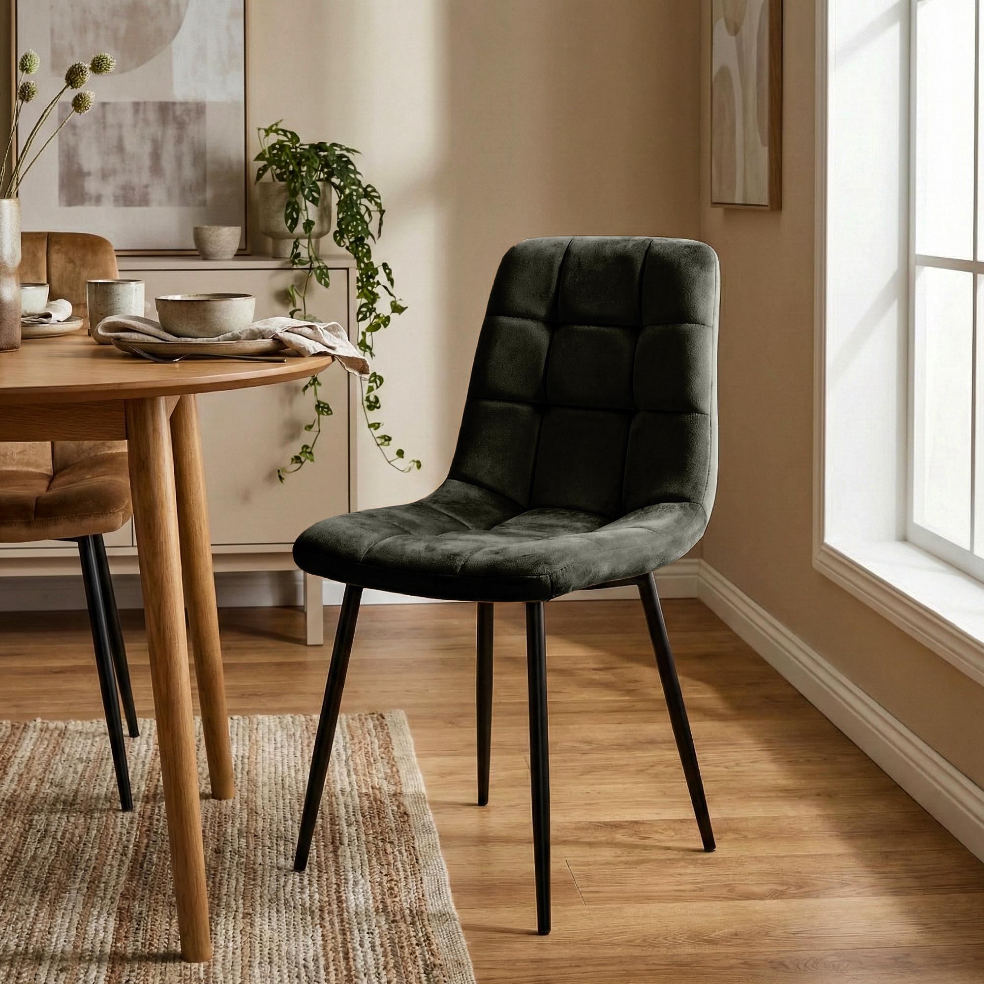 Set van 4 eetkamerstoelen Antibes Velvet