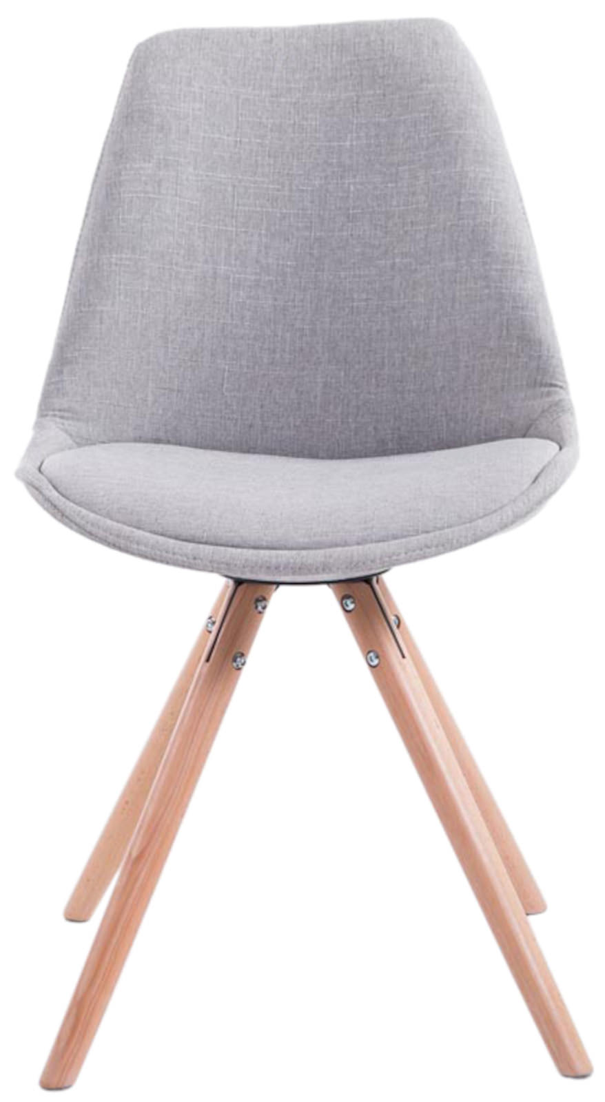 Set van 4 eetkamerstoelen Toulouse stof rond