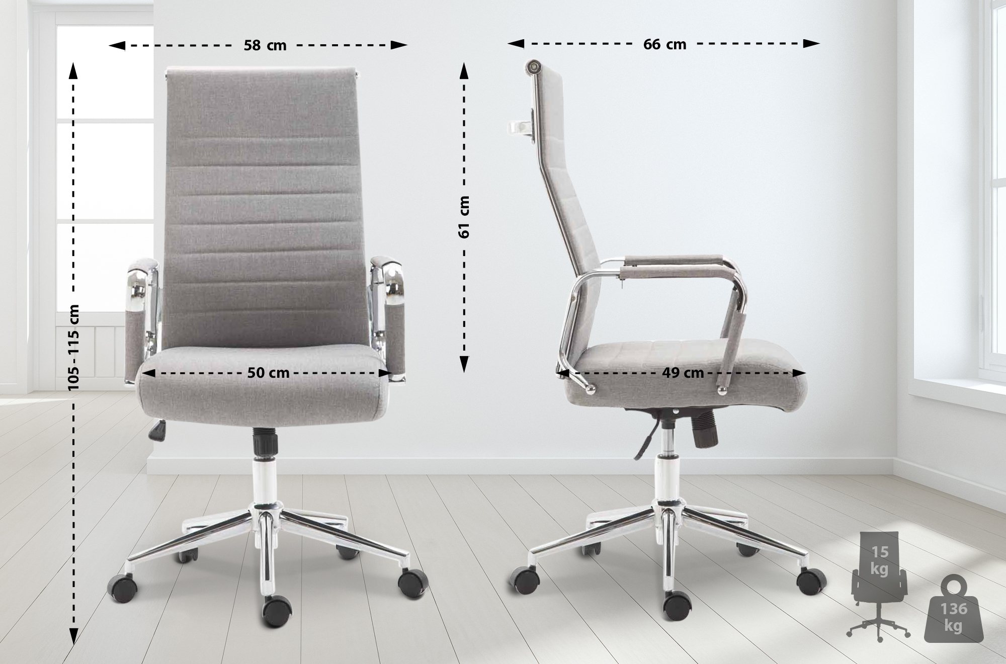 Bureaustoel Columbus Stof