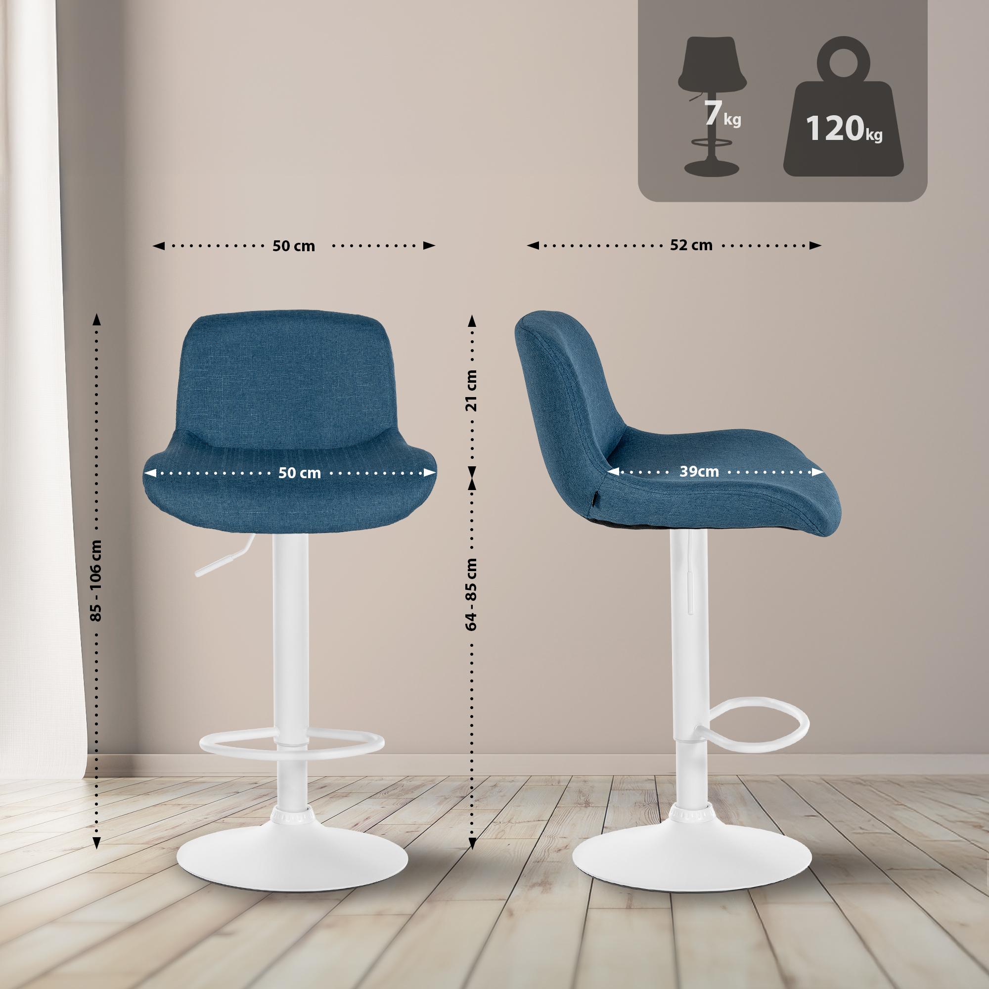 Set van 2 barkrukken Solon Wit