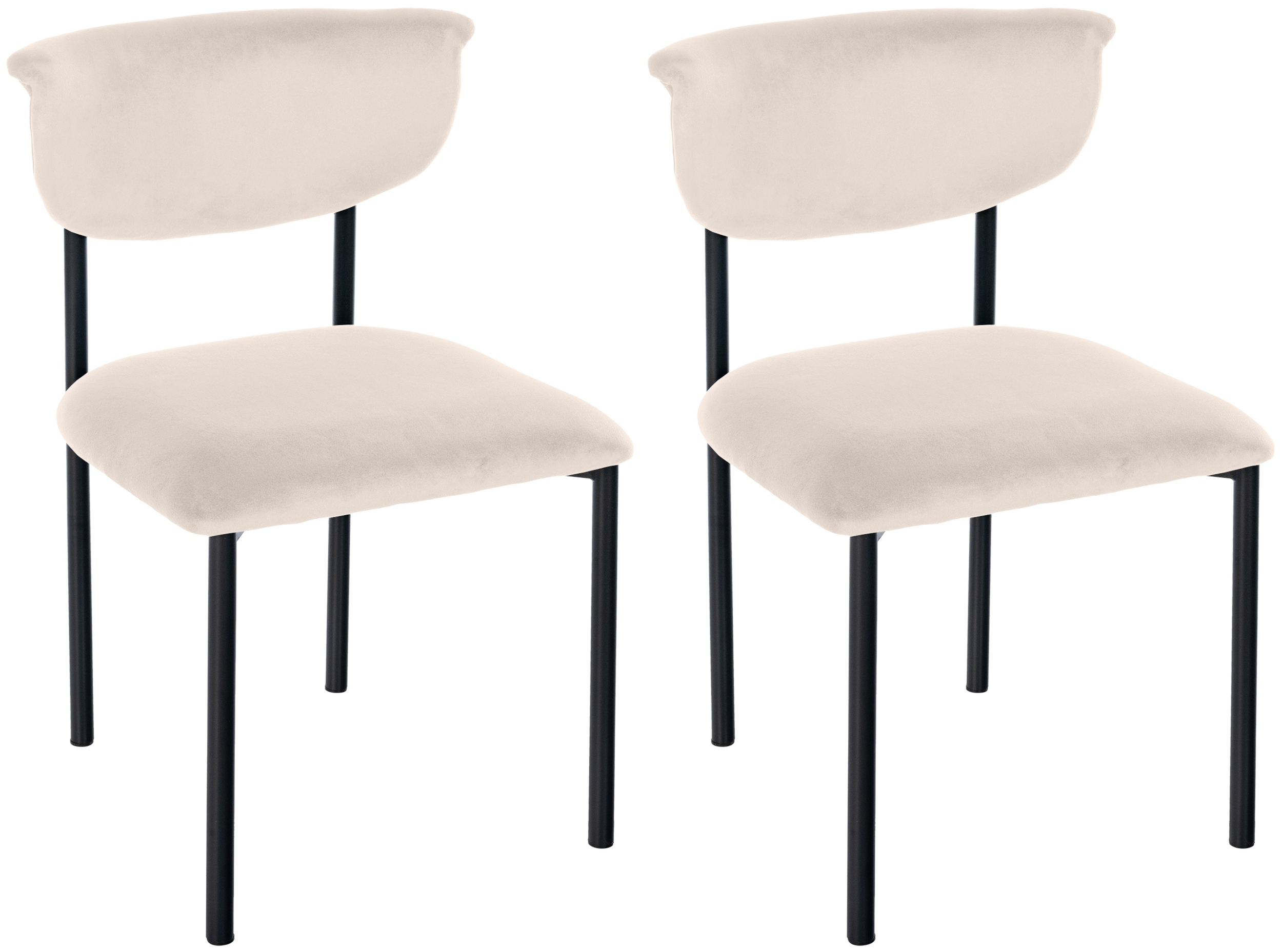 Set van 2 eetkamerstoelen Gambell fluweel