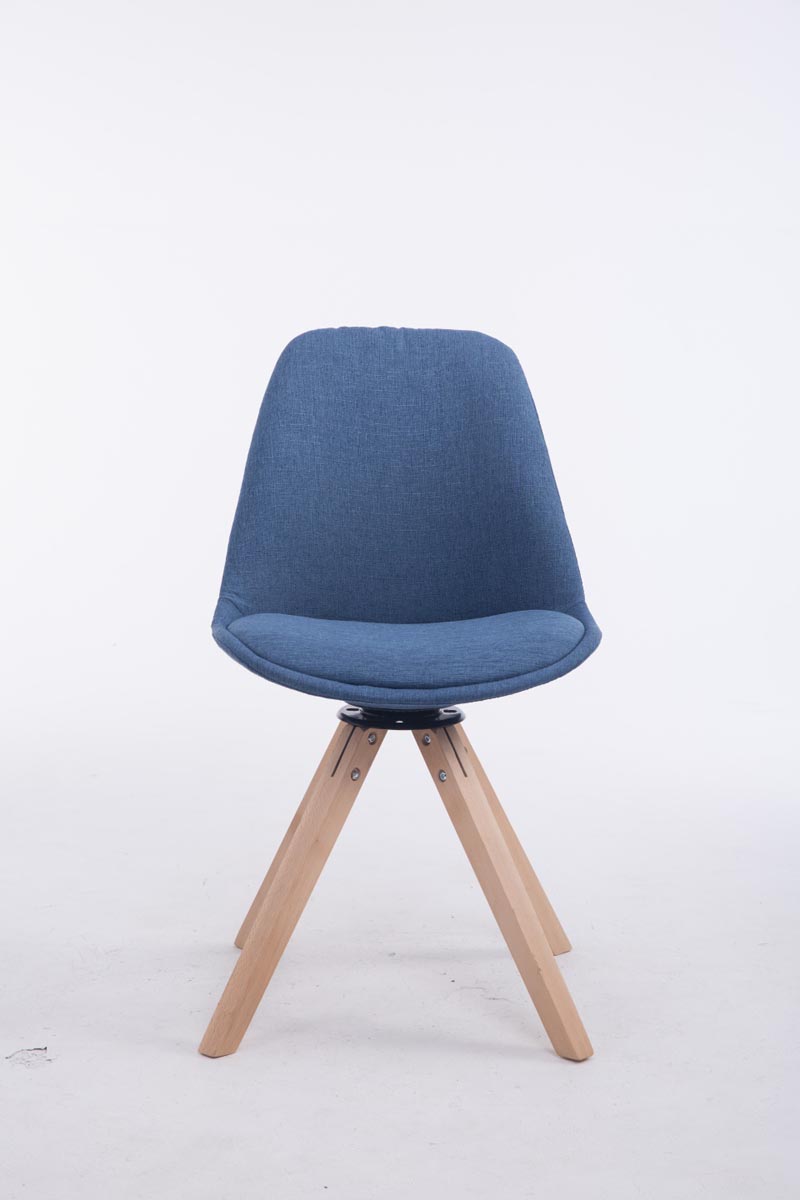 Eetkamerstoel Troyes vierkant frame Stof