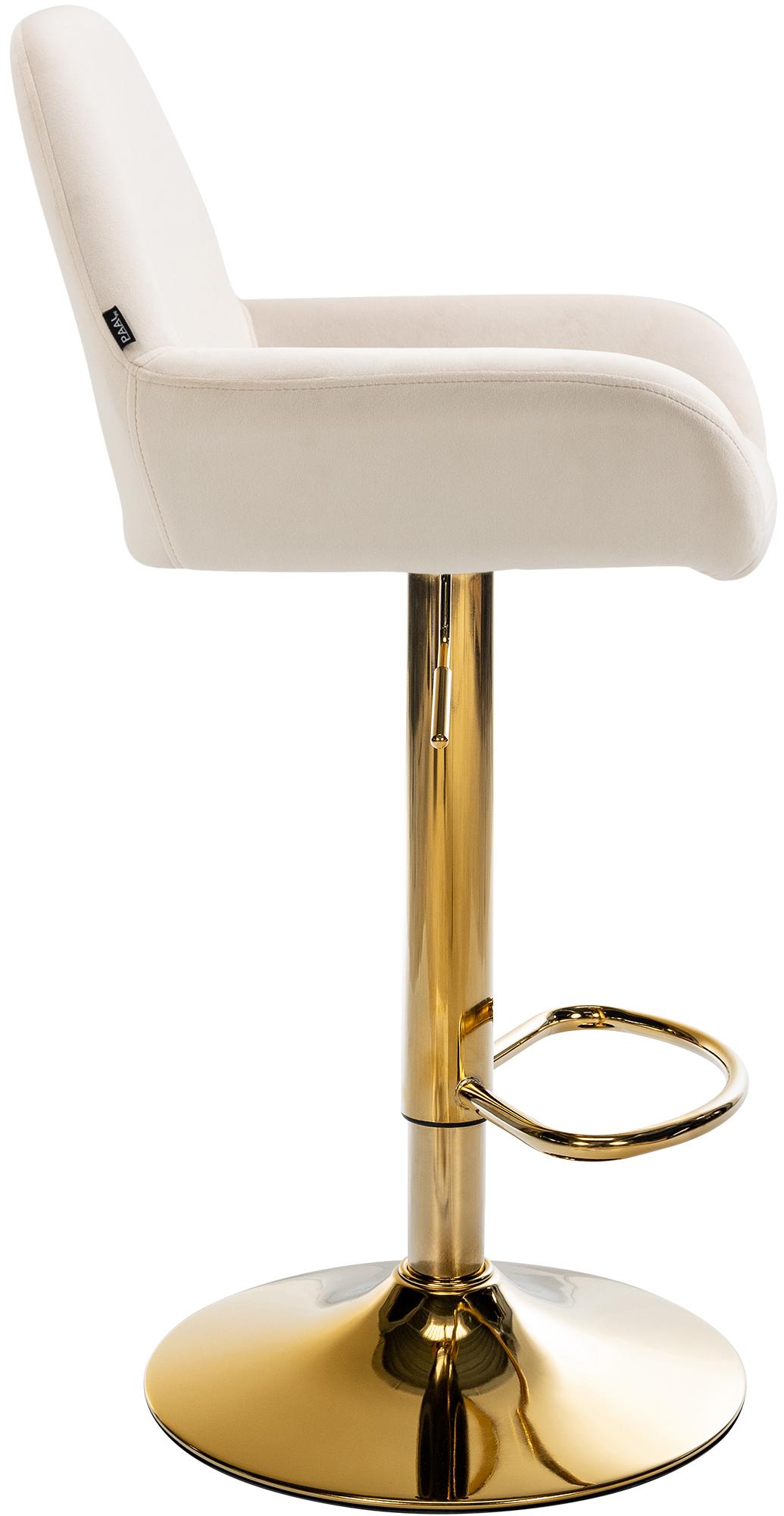 Set van 2 barkrukken Braga goud fluweel