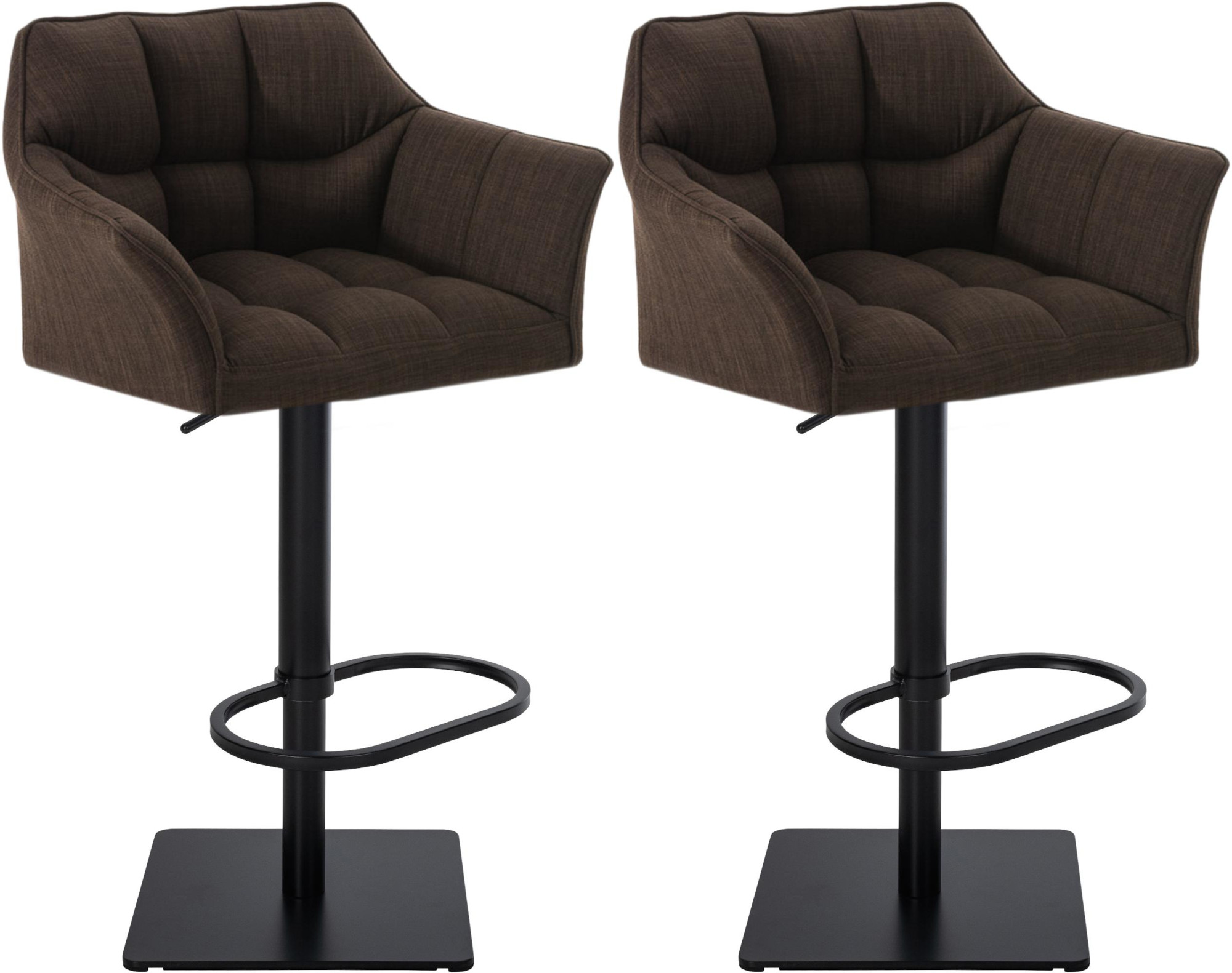 Set van 2 barkrukken Damaso stoffen bekleding